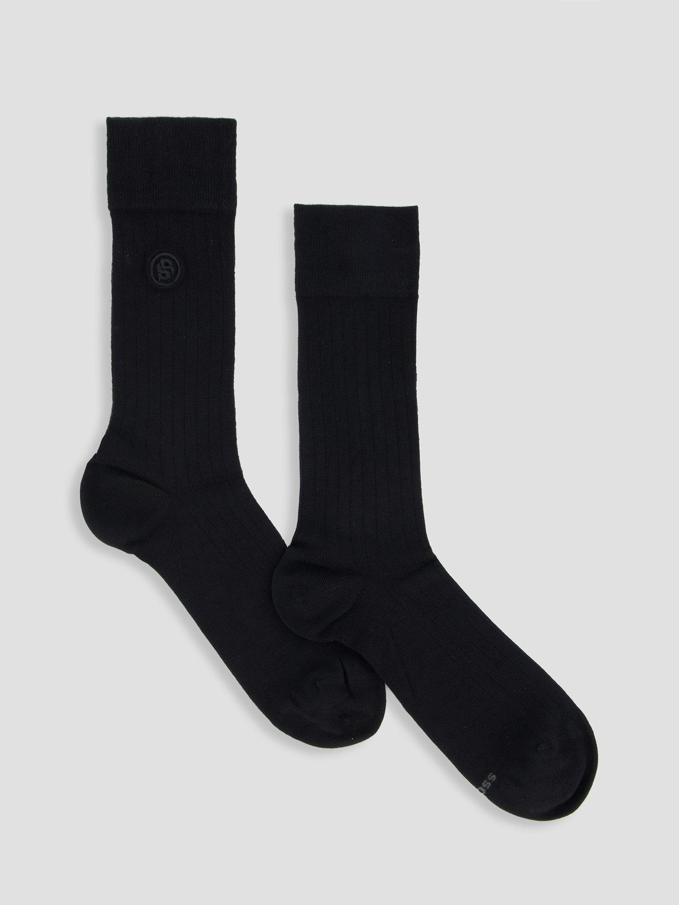 boss-2-pack-bb-logo-soft-touch-crew-socks-blackfront