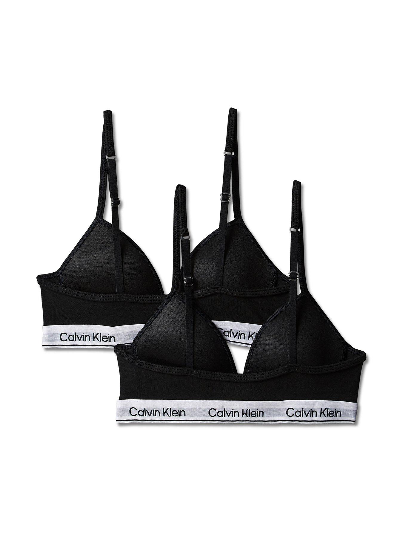 Calvin Klein Girls 2 Pack Modern Cotton Triangle Bra - Multi