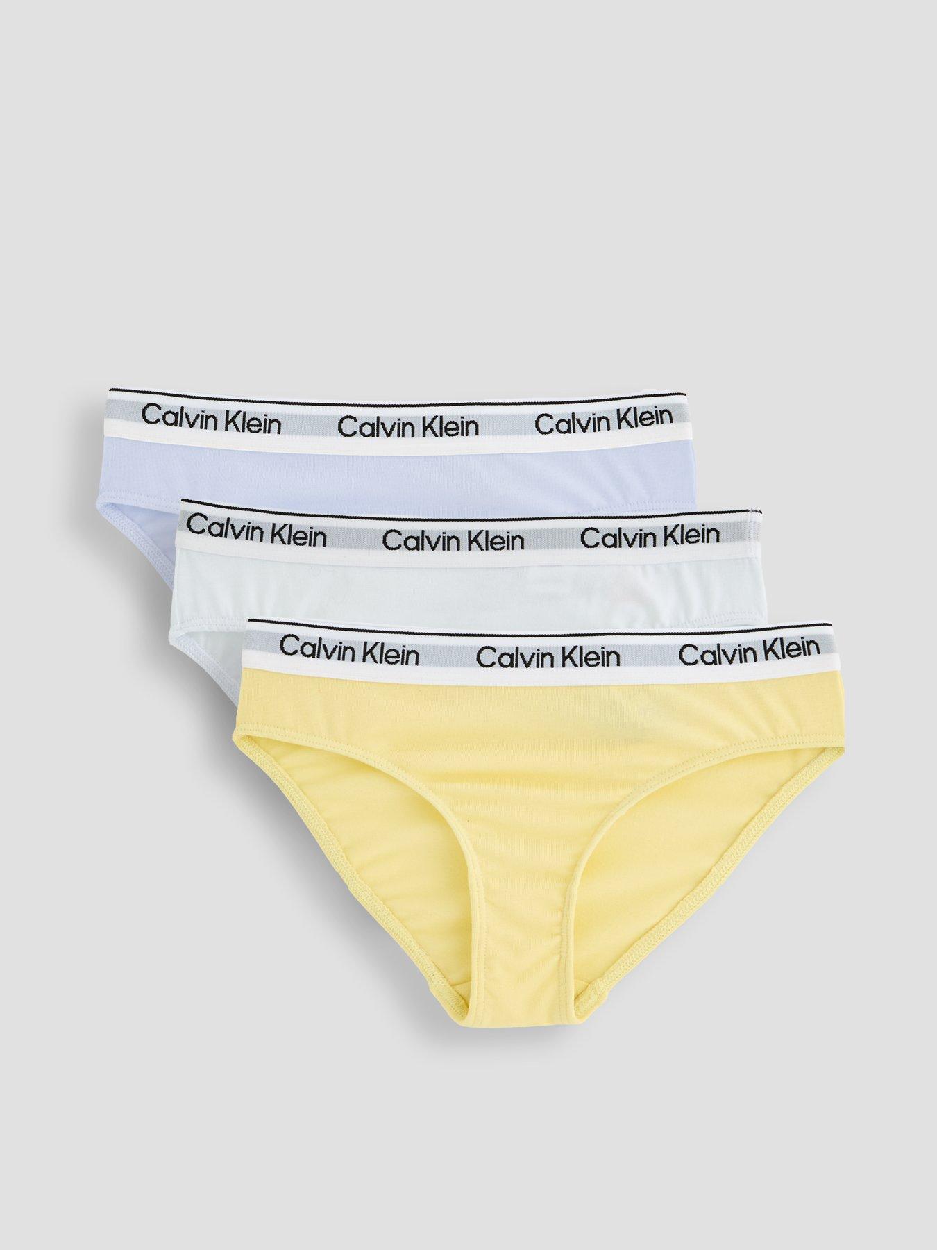 Calvin Klein Girls 3 Pack Modern Cotton Bikini Briefs - Multi