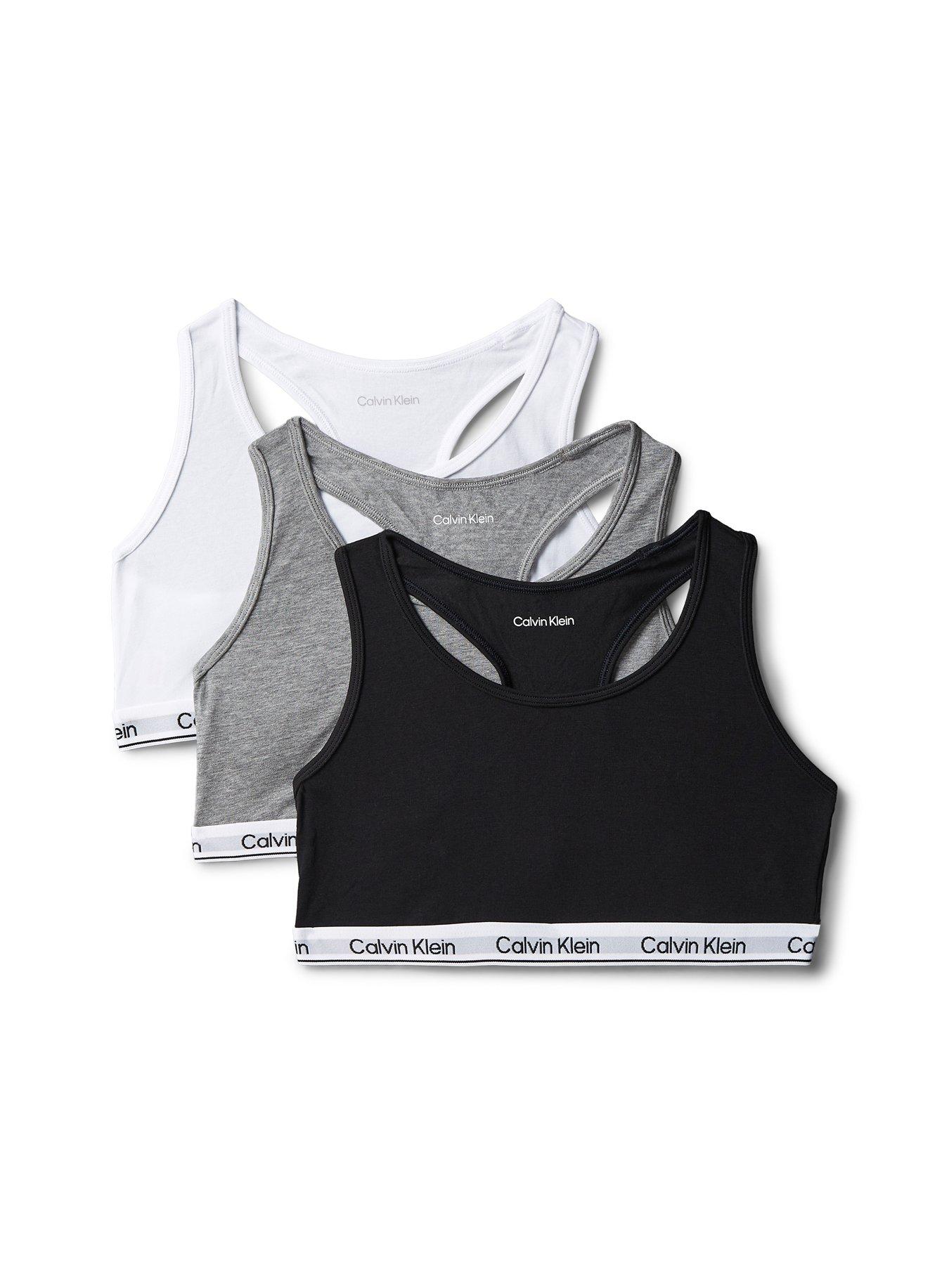 Image 1 of 2 of Calvin Klein Girls 3 Pack Modern Cotton Bralette - Multi