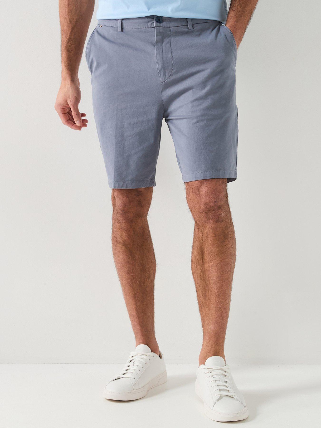 boss-modern-fit-chino-shorts-bluefront