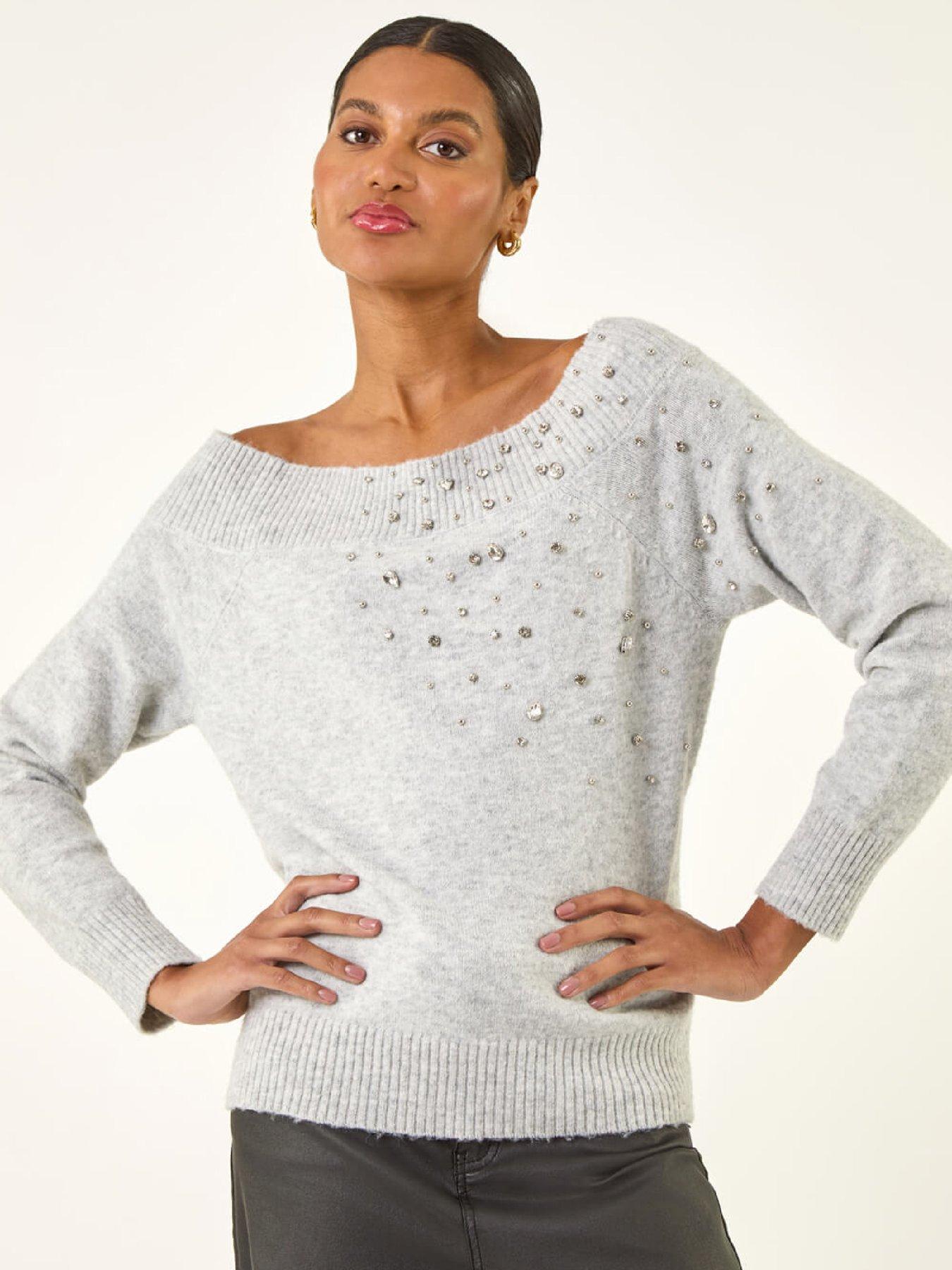 roman-embellished-soft-knit-jumper-grey