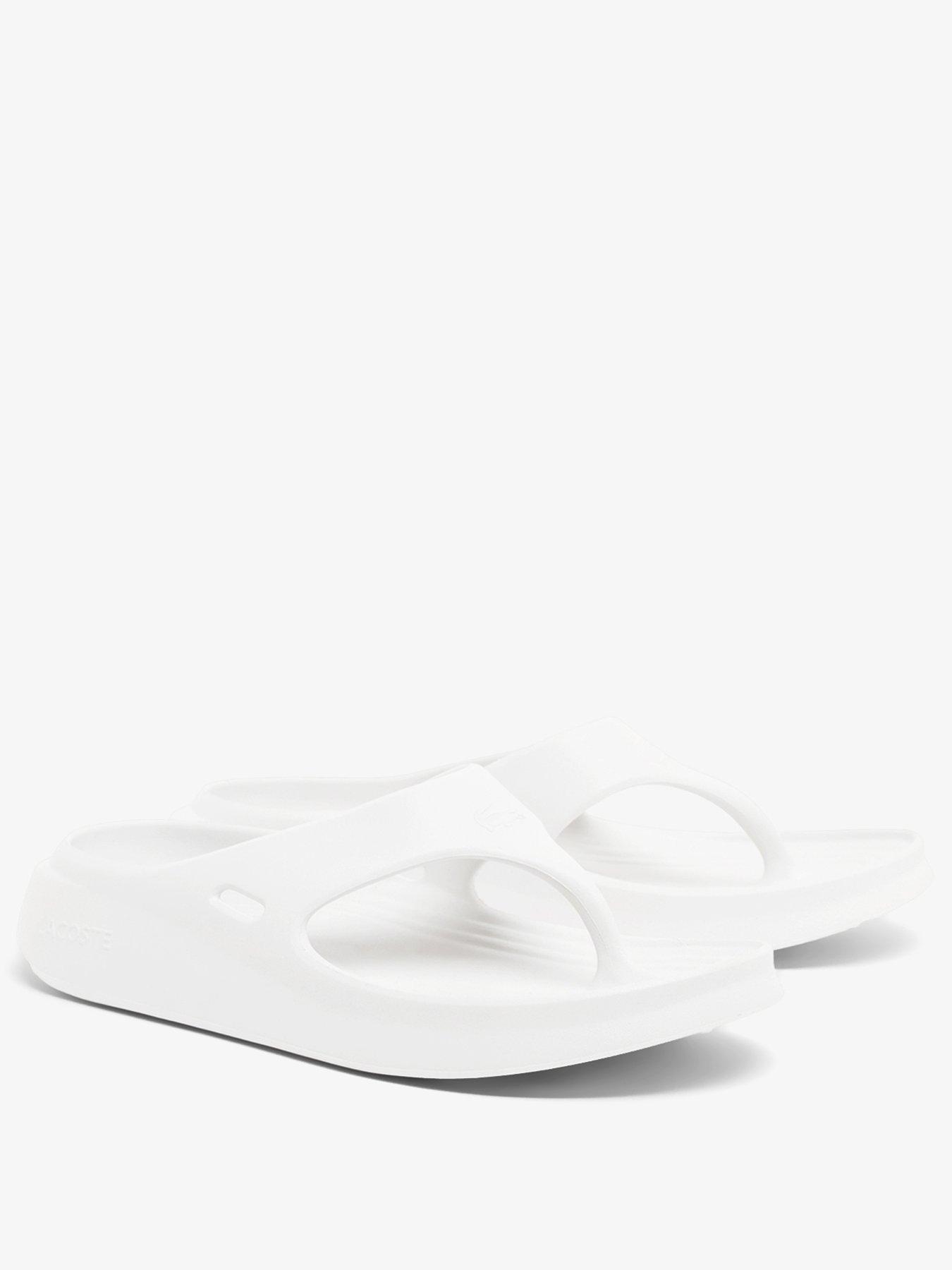 Image 2 of 6 of Lacoste Meduz Flip Flops - White