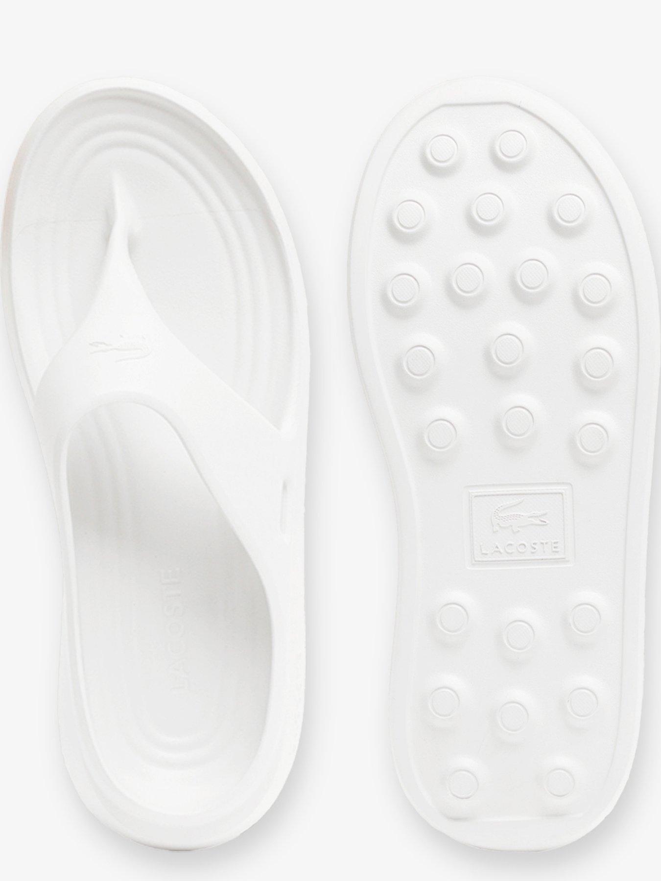 Image 4 of 6 of Lacoste Meduz Flip Flops - White