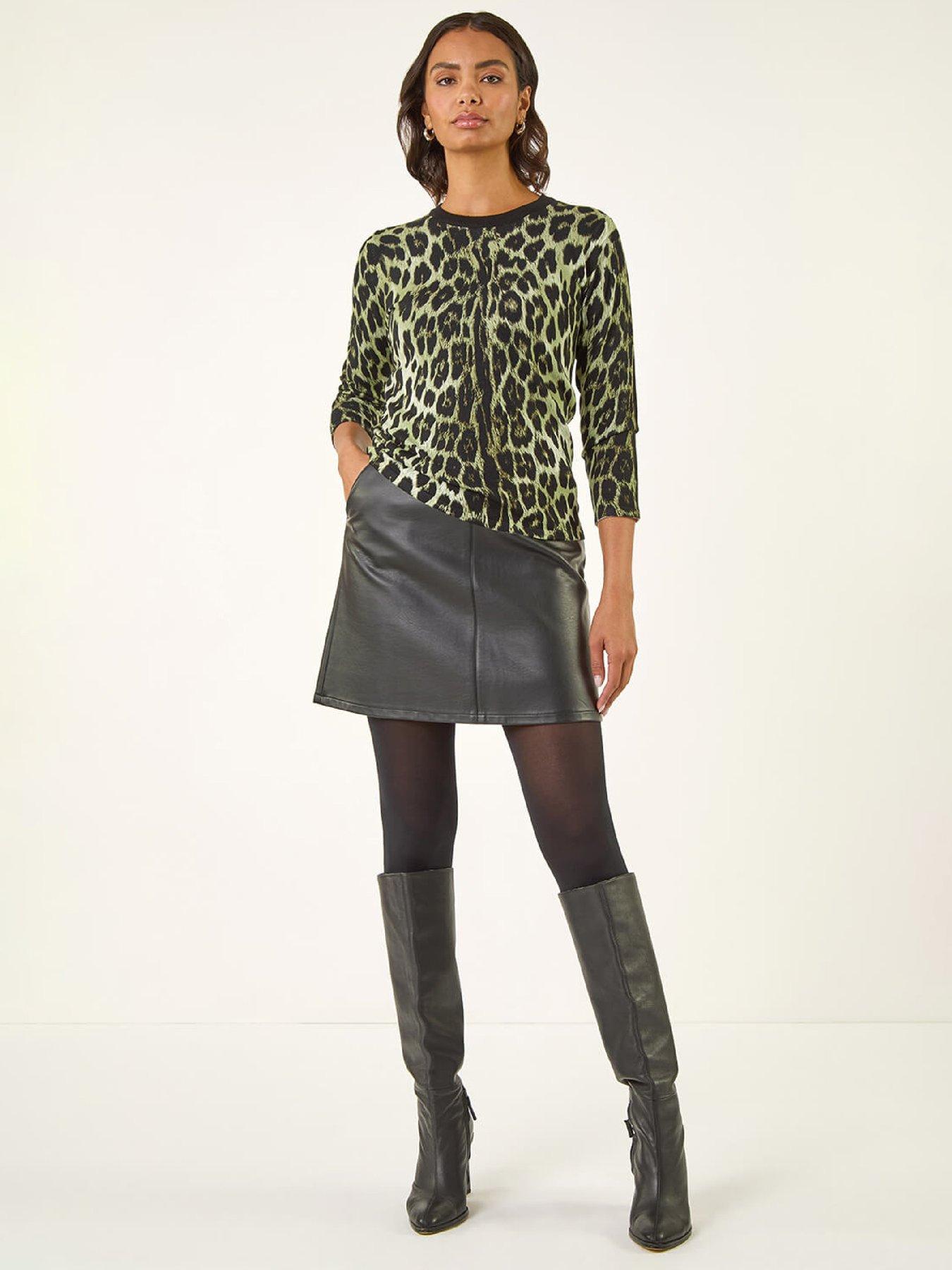 Image 3 of 5 of Roman Animal Print Knit Top
