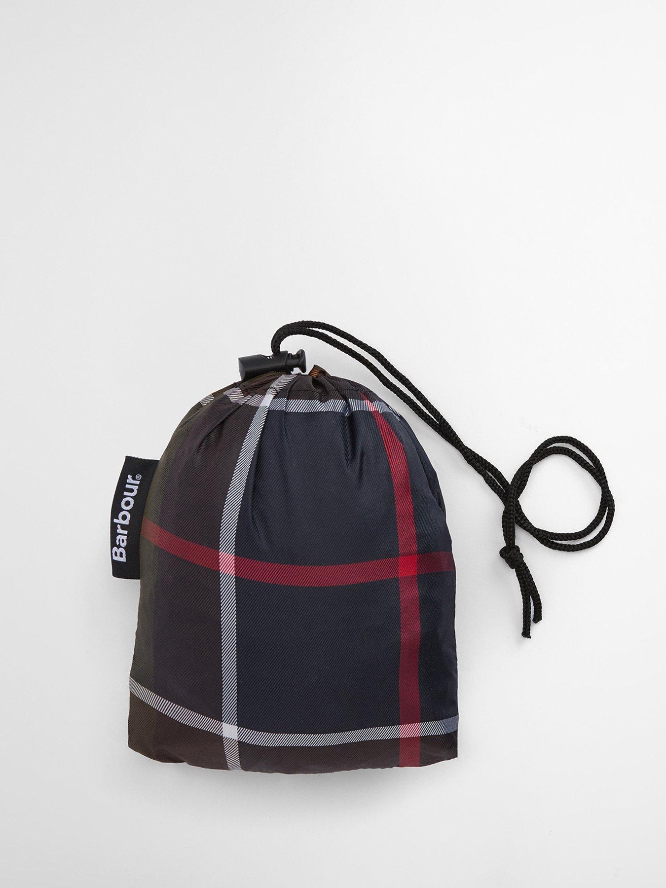 Image 4 of 5 of Barbour Tartan Showerproof Poncho Rain Jacket - Green