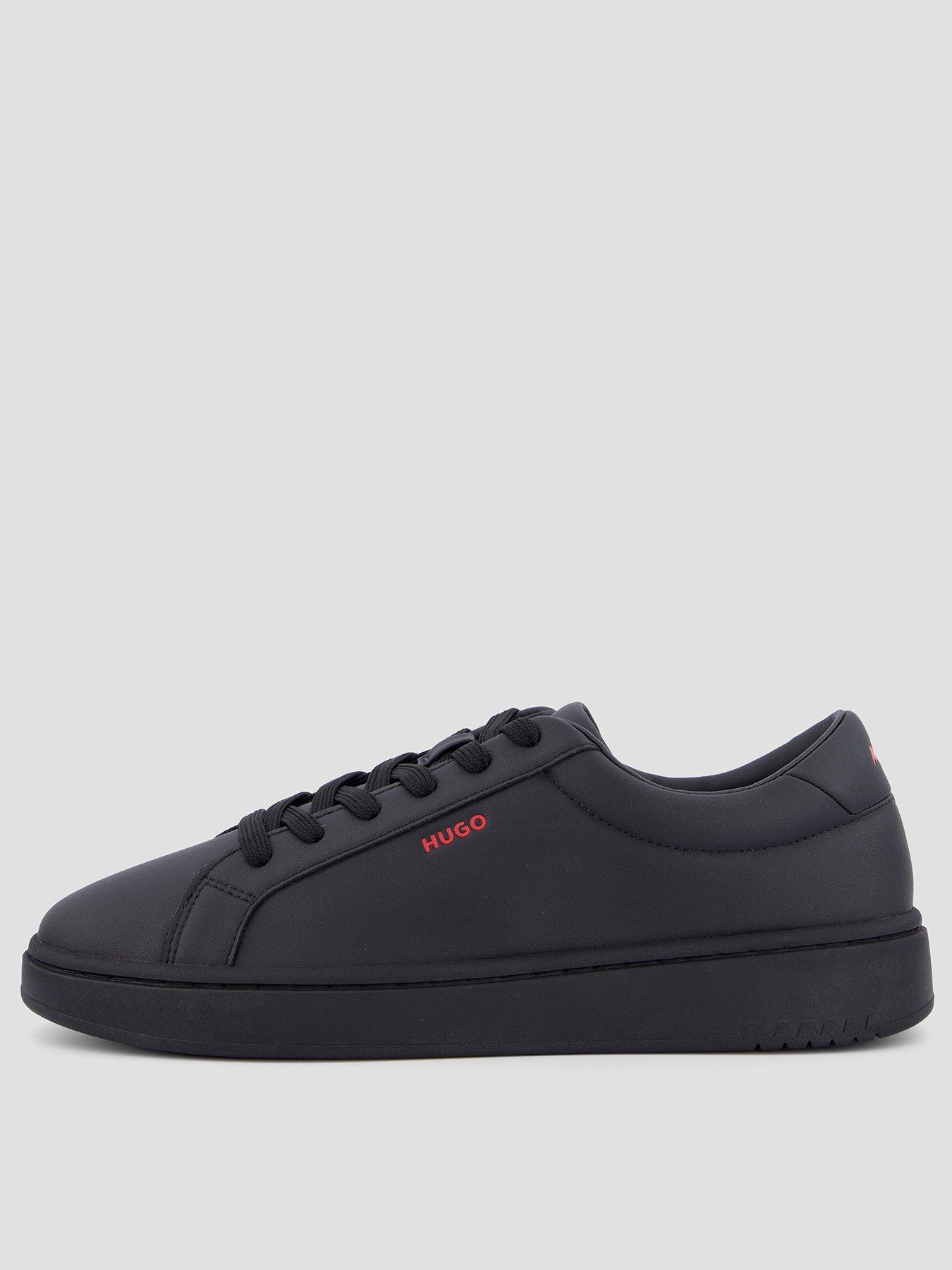 hugo-neston-tenn-pu-cupsole-trainers-blackfront