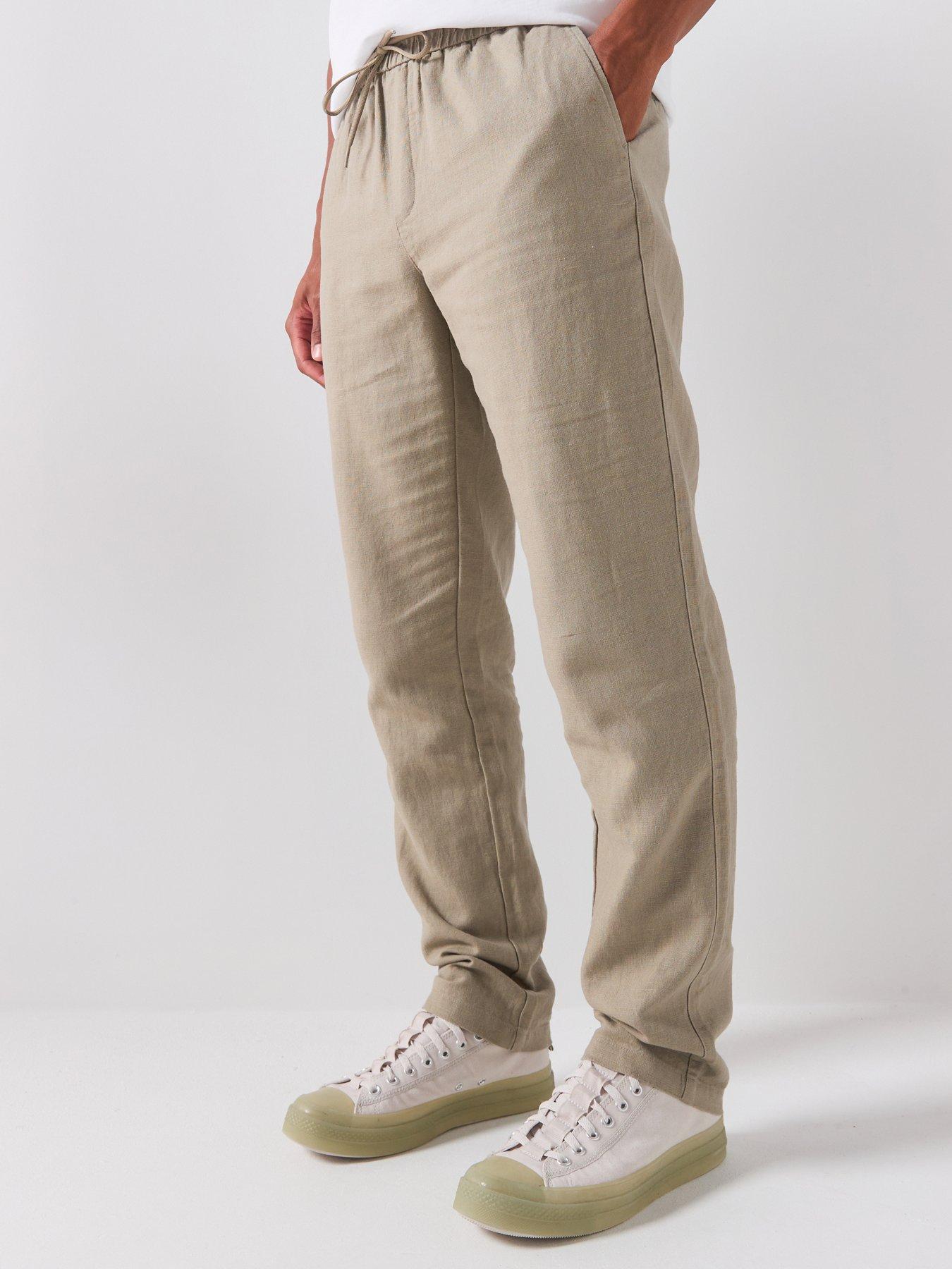 Image 1 of 5 of Les Deux Patrick Linen Trousers - Beige