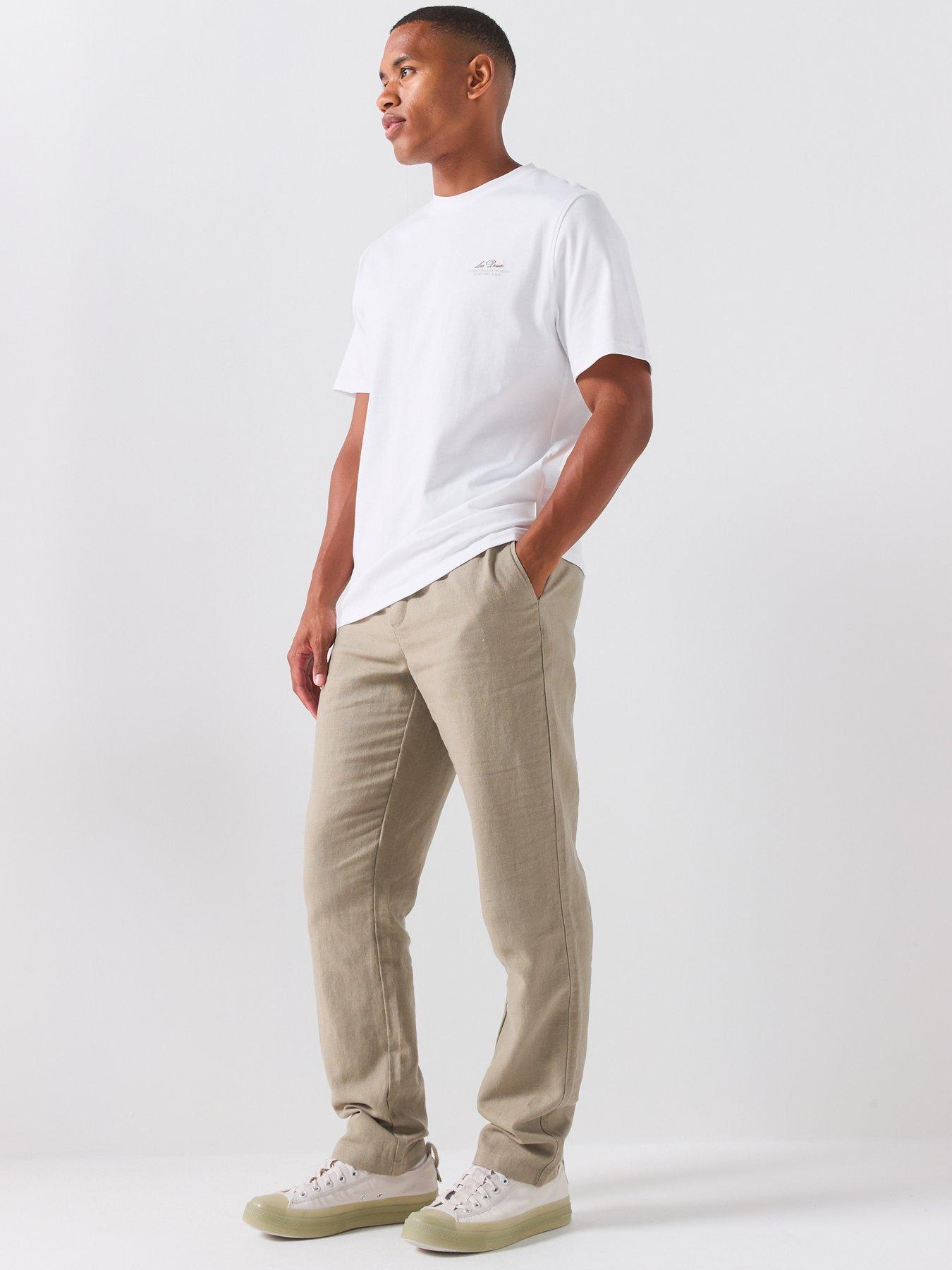 Image 4 of 5 of Les Deux Patrick Linen Trousers - Beige
