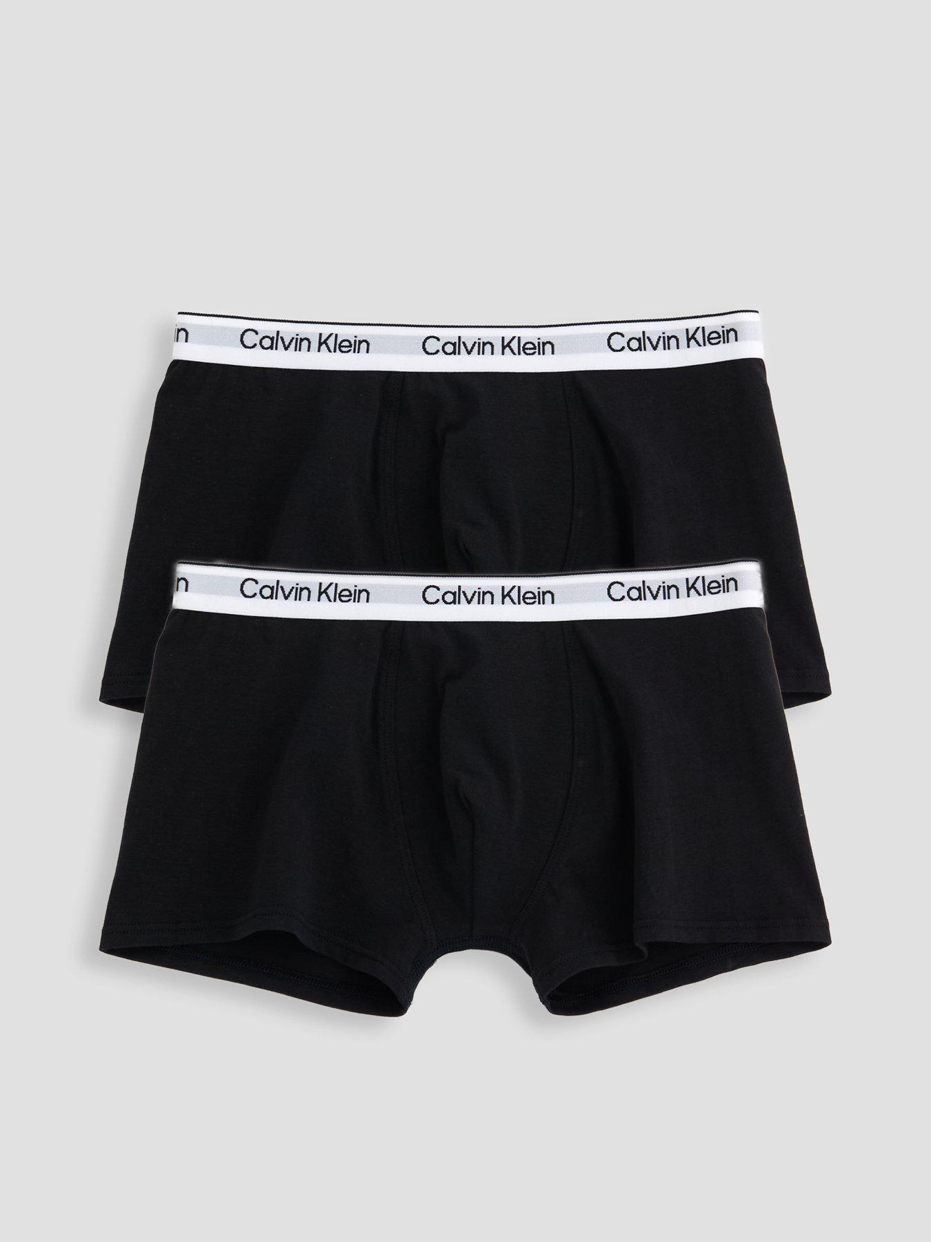 Calvin Klein Boys 2 Pack Modern Cotton Trunk - Black