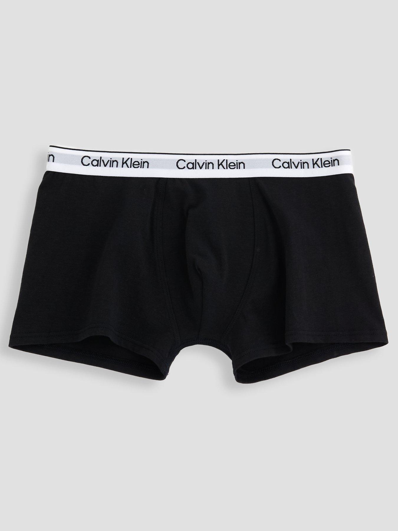 Image 2 of 5 of Calvin Klein Boys 2 Pack Modern Cotton Trunk - Black
