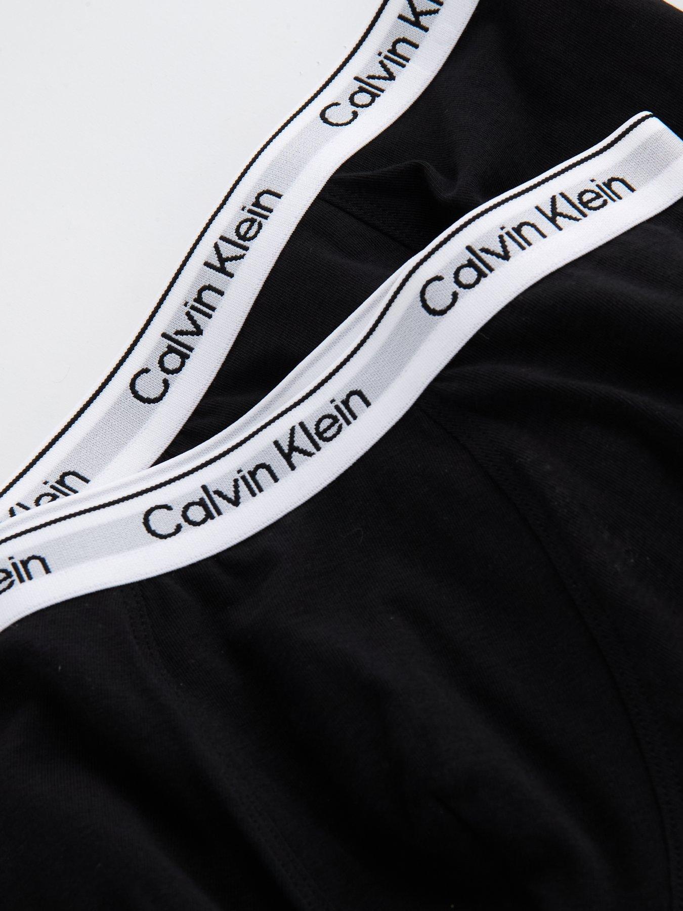 Image 4 of 5 of Calvin Klein Boys 2 Pack Modern Cotton Trunk - Black