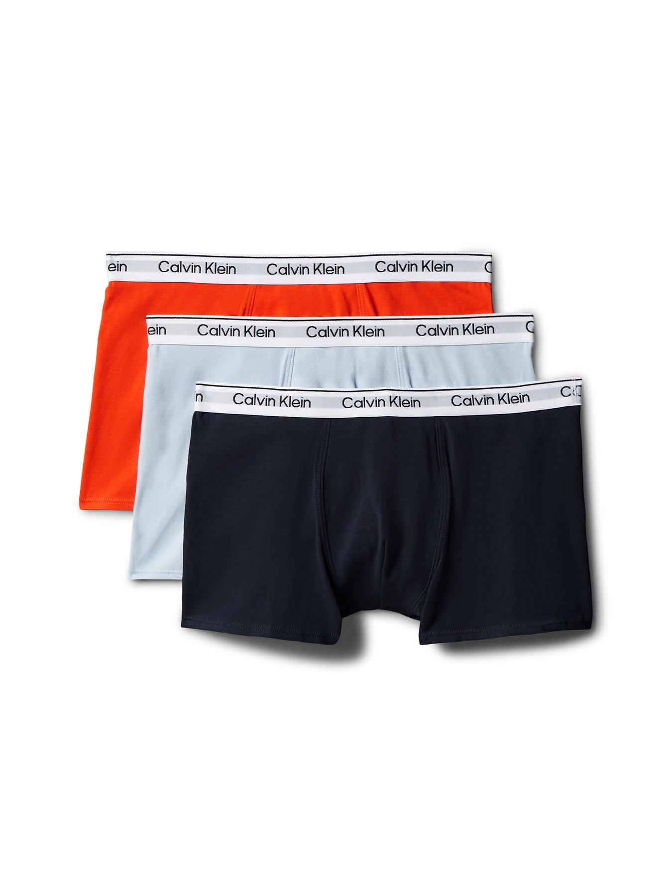 Calvin Klein Boys 3 Pack Modern Cotton Trunks - Multi