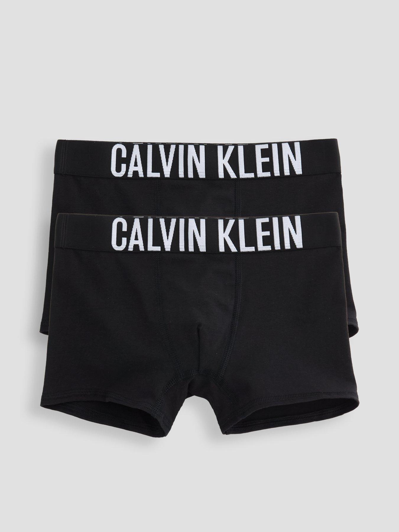 Calvin Klein Boys 2 Pack Intense Power Trunk - Black