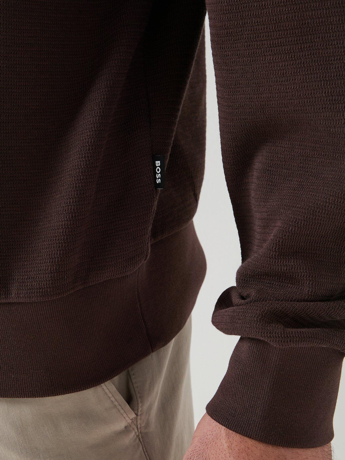 boss-relaxed-fit-14-zip-jumper-browndetail