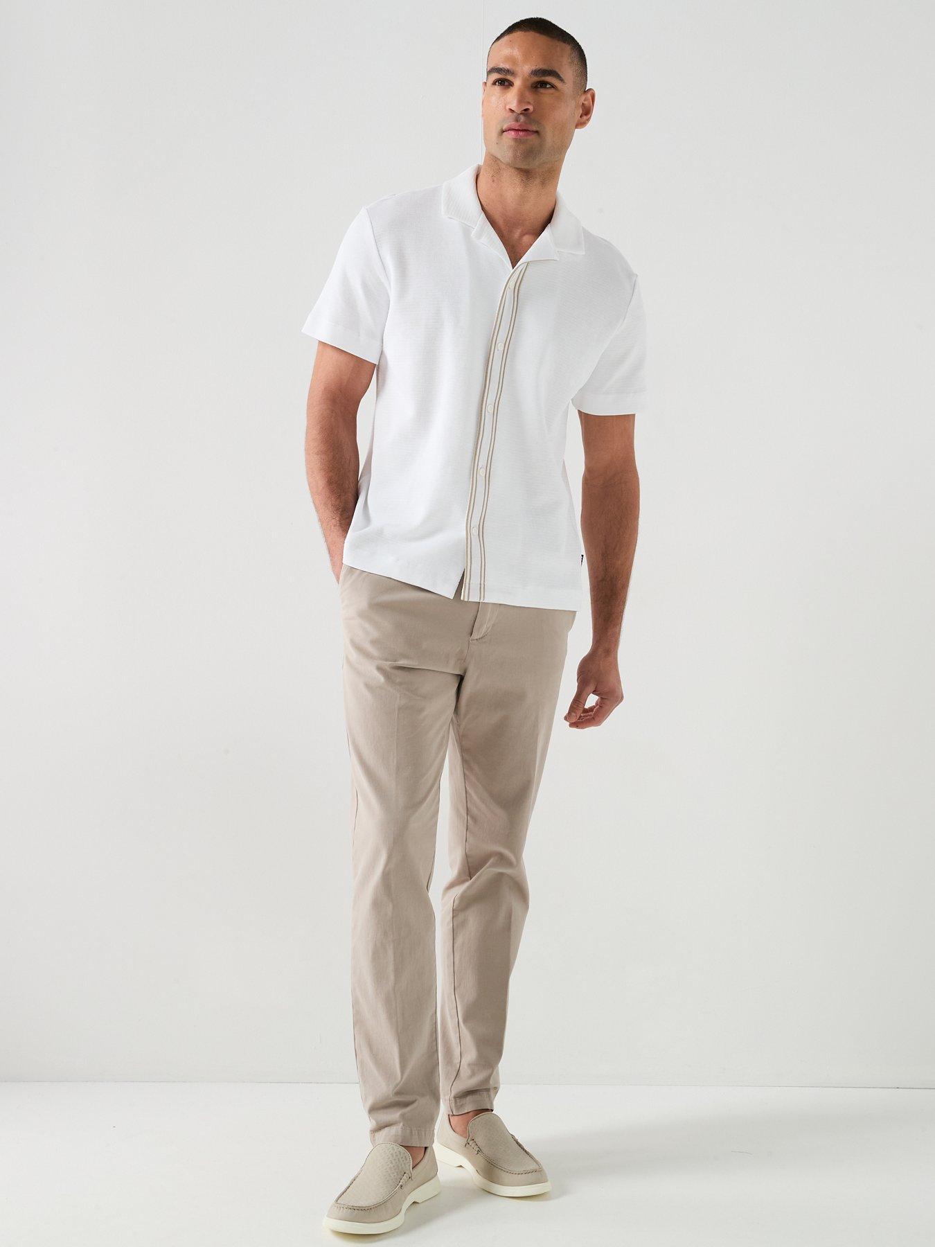 Image 3 of 4 of BOSS Revere Collar Button Through Polo Shirt - White