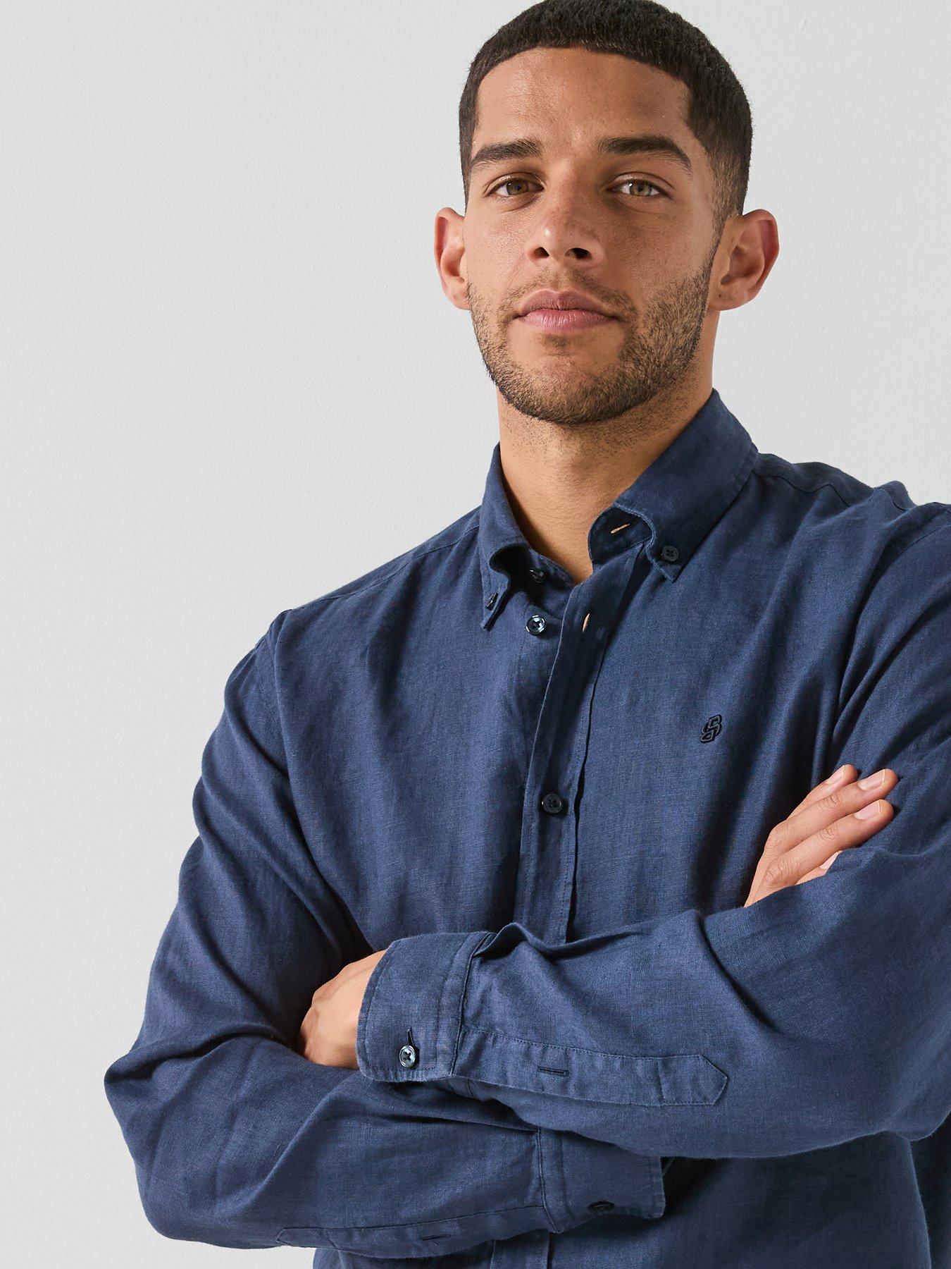 boss-relaxed-fit-linen-shirt-dark-blueoutfit