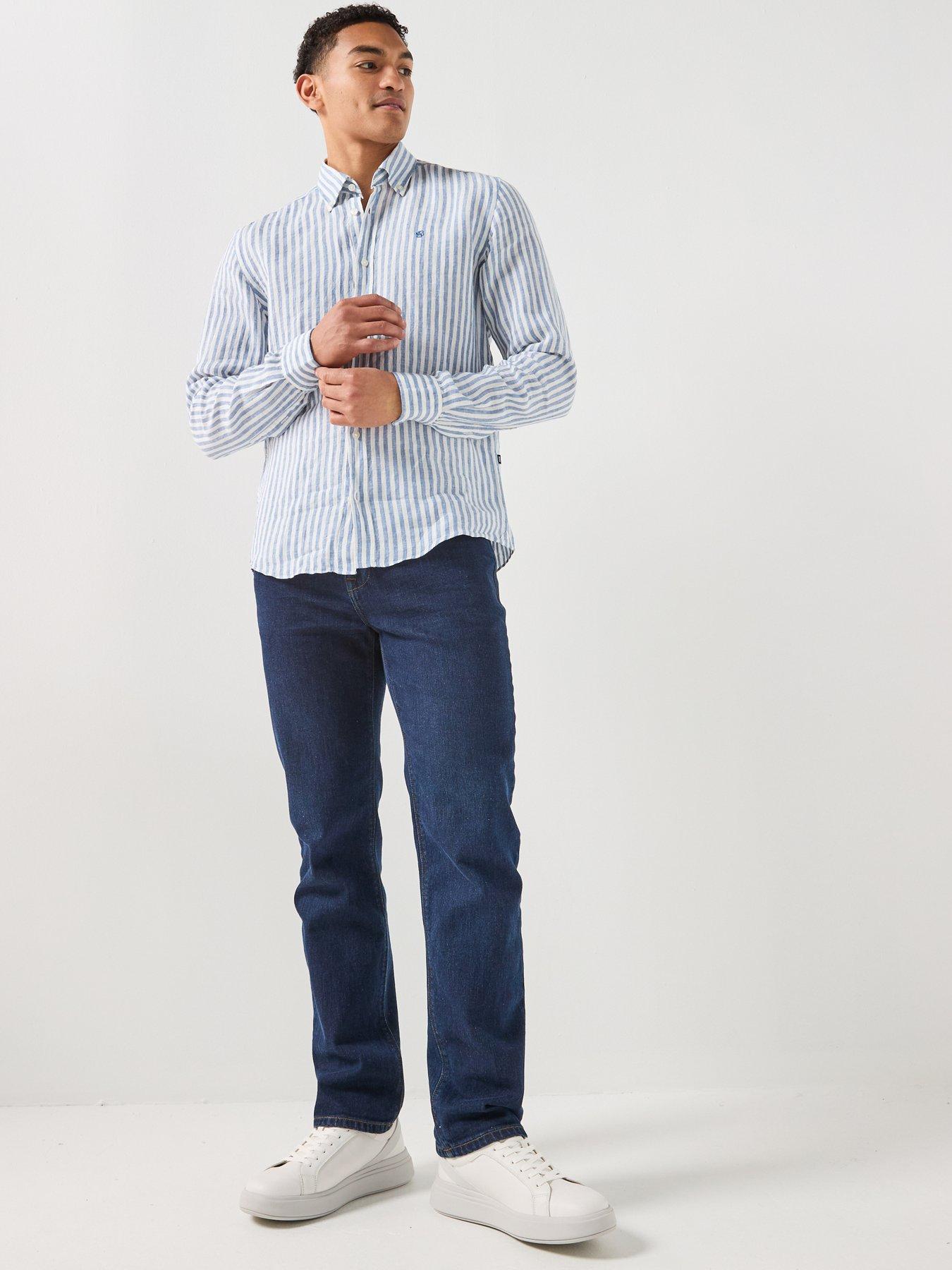 boss-button-down-relaxed-fit-stripe-linen-shirt-blueback