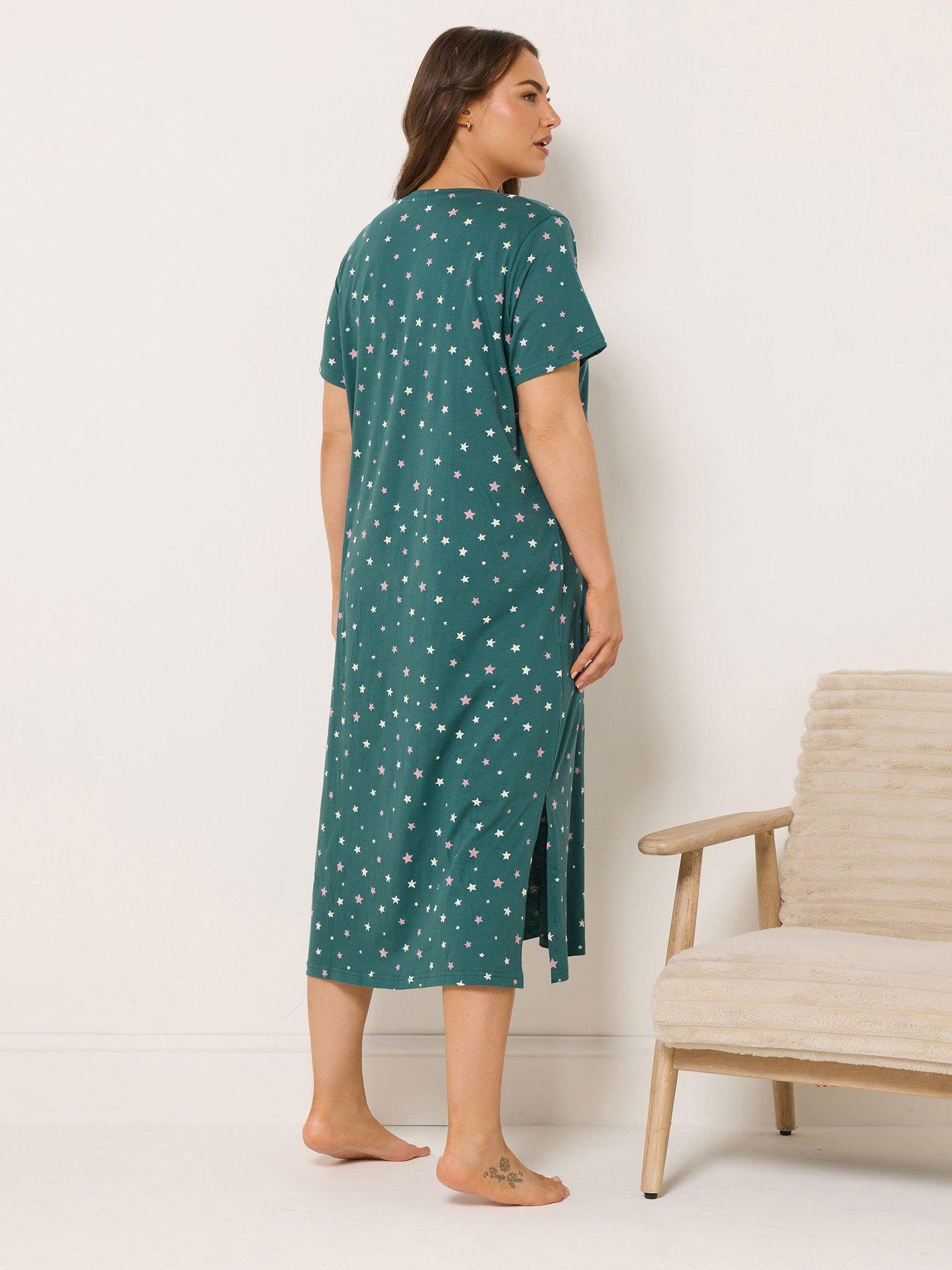 Image 5 of 7 of Yours Curve 2 Pack Winter Cuddles Nightdress - Black