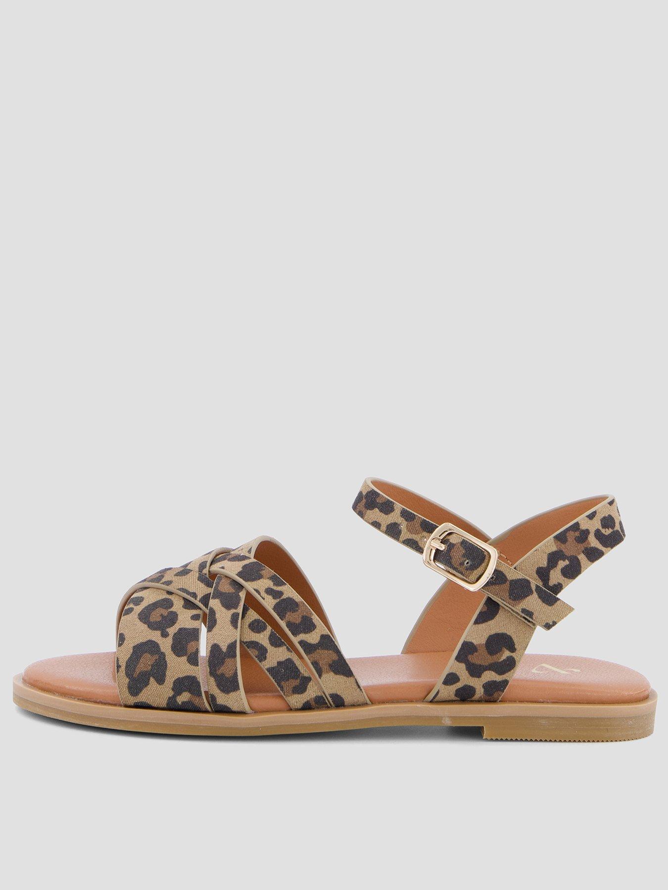 the-very-collection-leopard-multi-cross-strap-sandals-brownfront