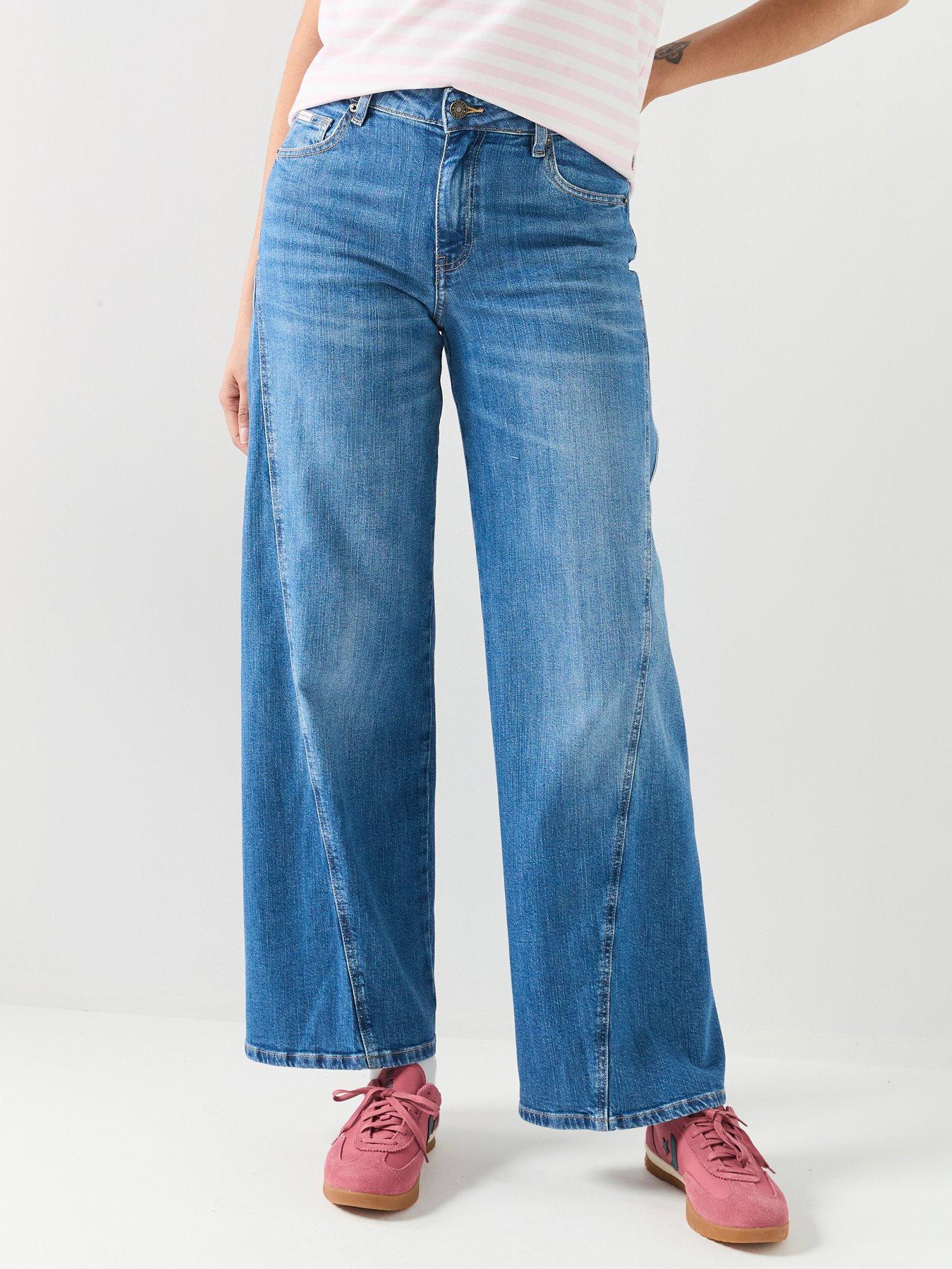 Image 1 of 4 of Guess G11 Wide Leg Twisted Jeans