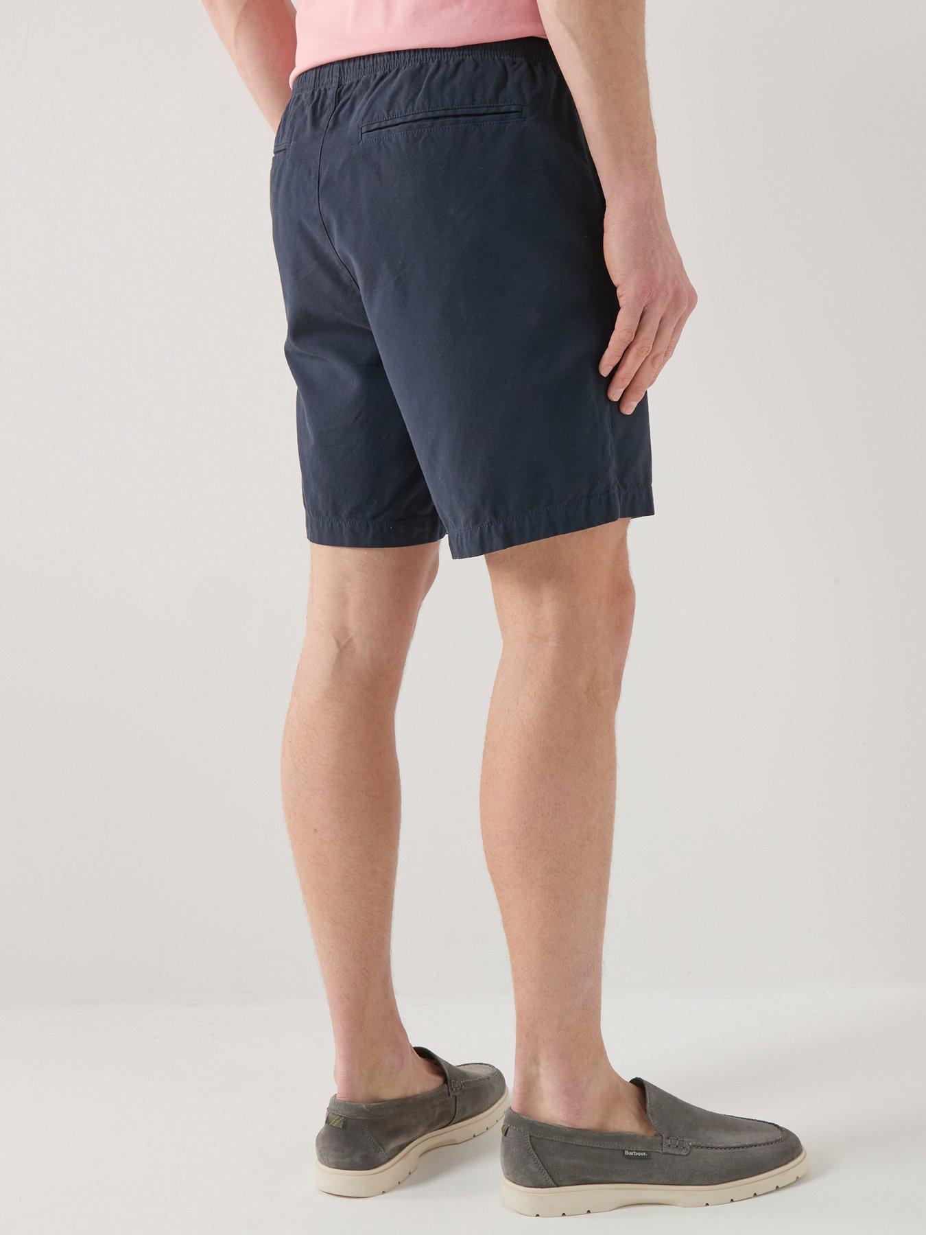 Image 2 of 4 of Barbour Washed Oxford Relaxed Shorts - Navy
