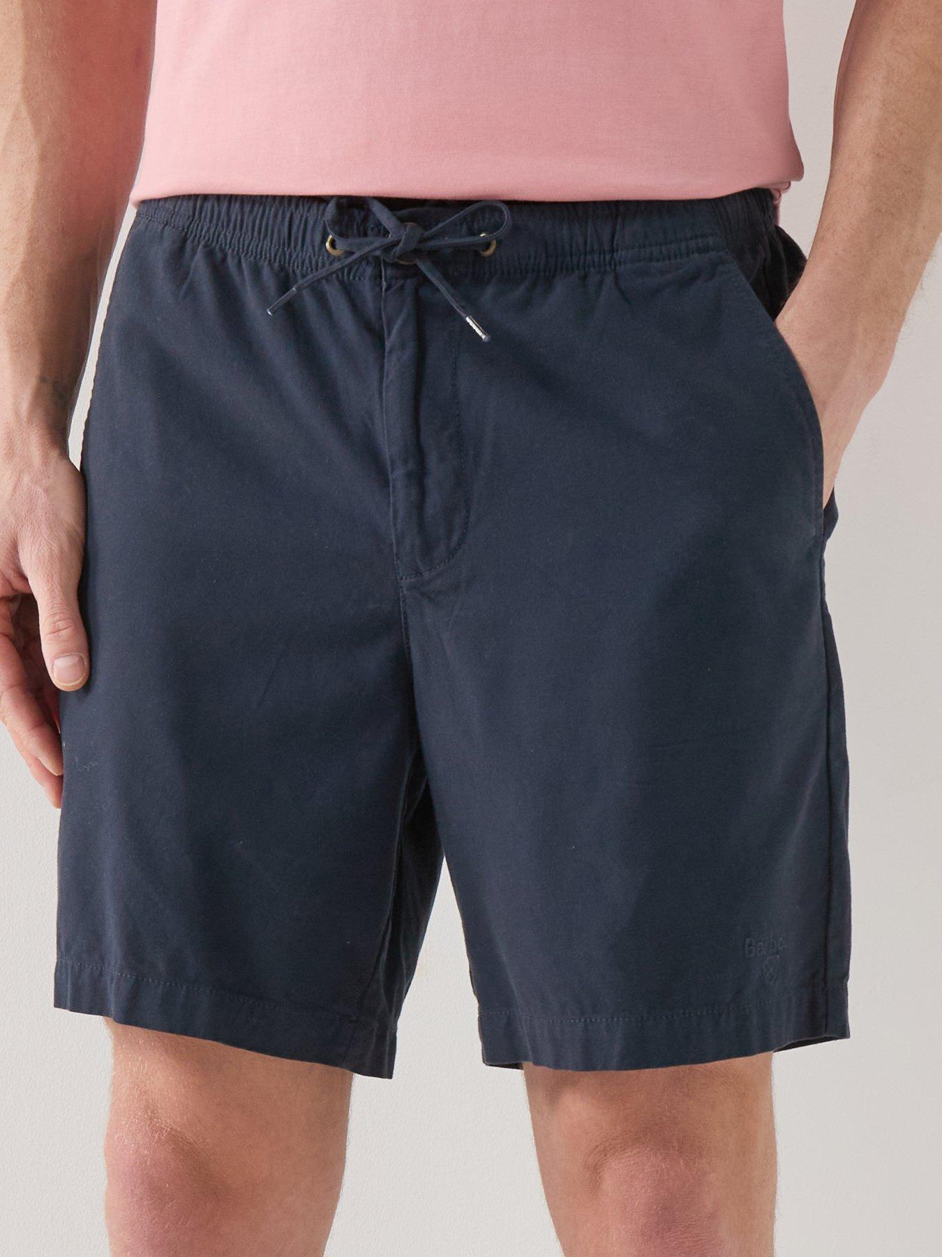 Image 4 of 4 of Barbour Washed Oxford Relaxed Shorts - Navy
