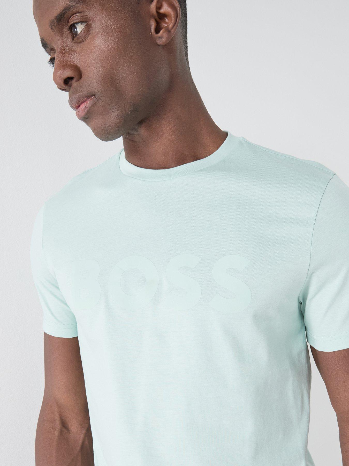 Image 4 of 4 of BOSS Large Logo T-Shirt - Light Blue
