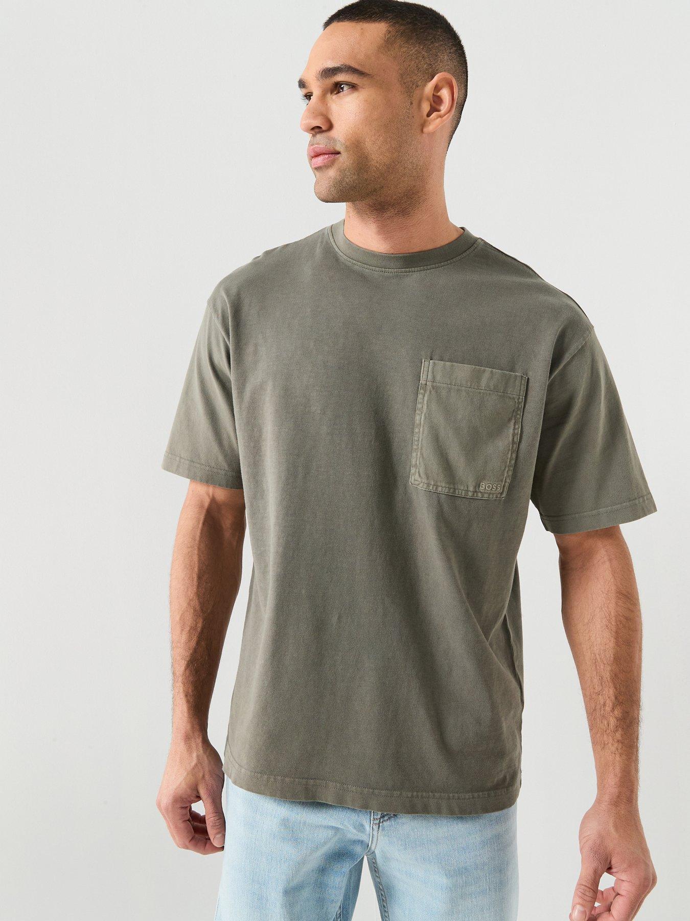 Image 1 of 5 of BOSS Te Laser Pocket T-Shirt - Green