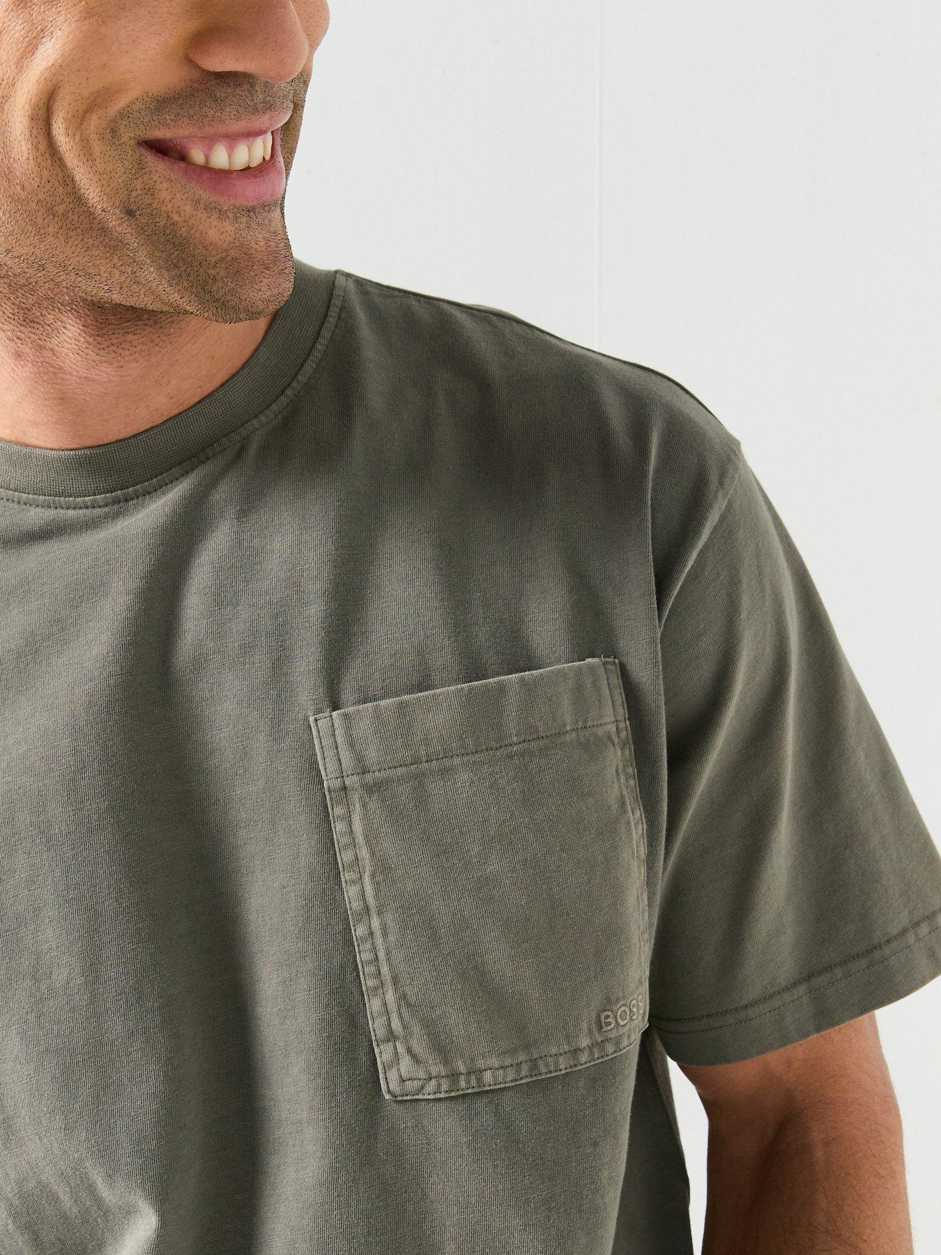 Image 4 of 5 of BOSS Te Laser Pocket T-Shirt - Green