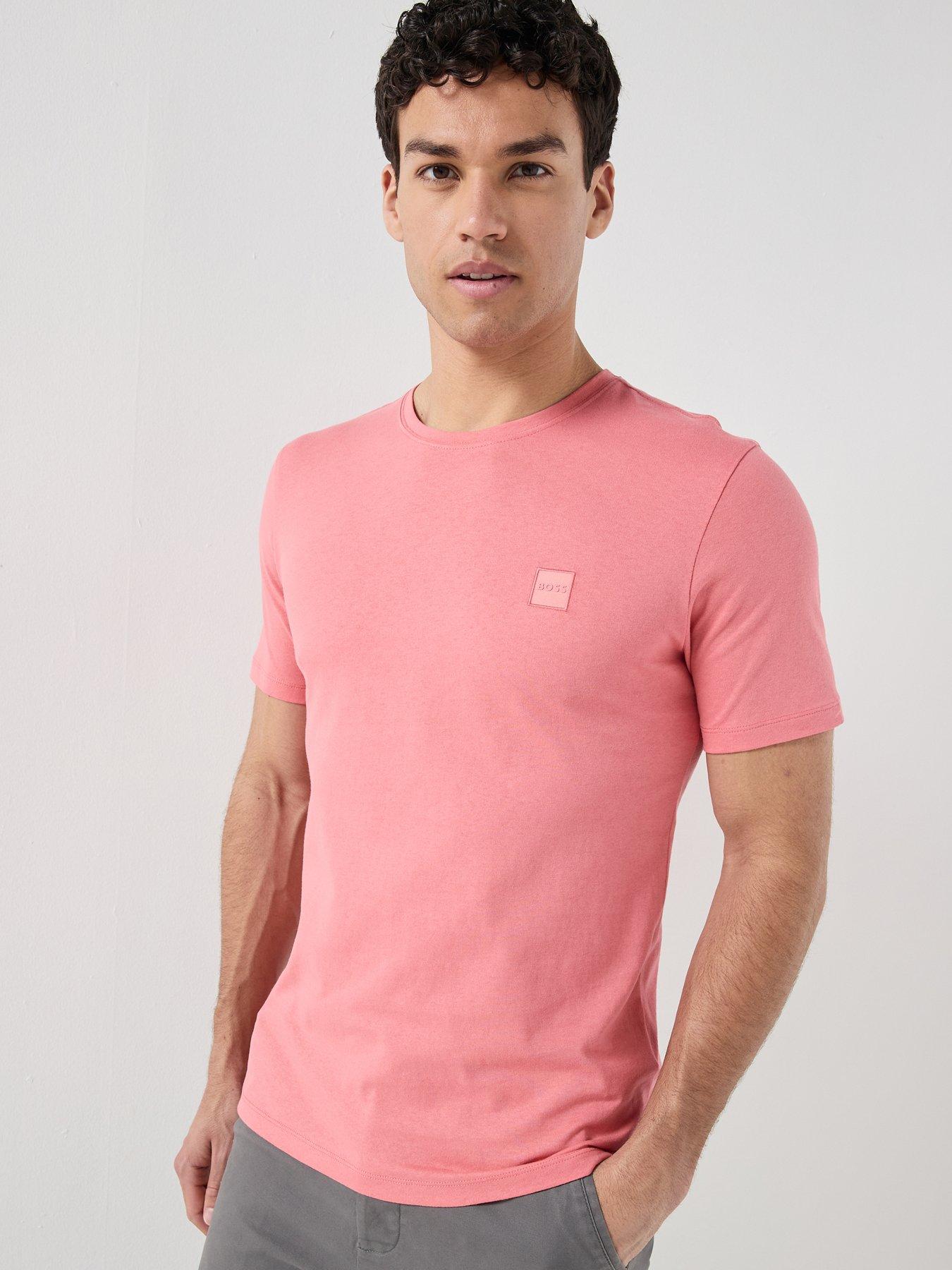BOSS Tales Tonal Logo Relaxed Fit T-Shirt - Pink