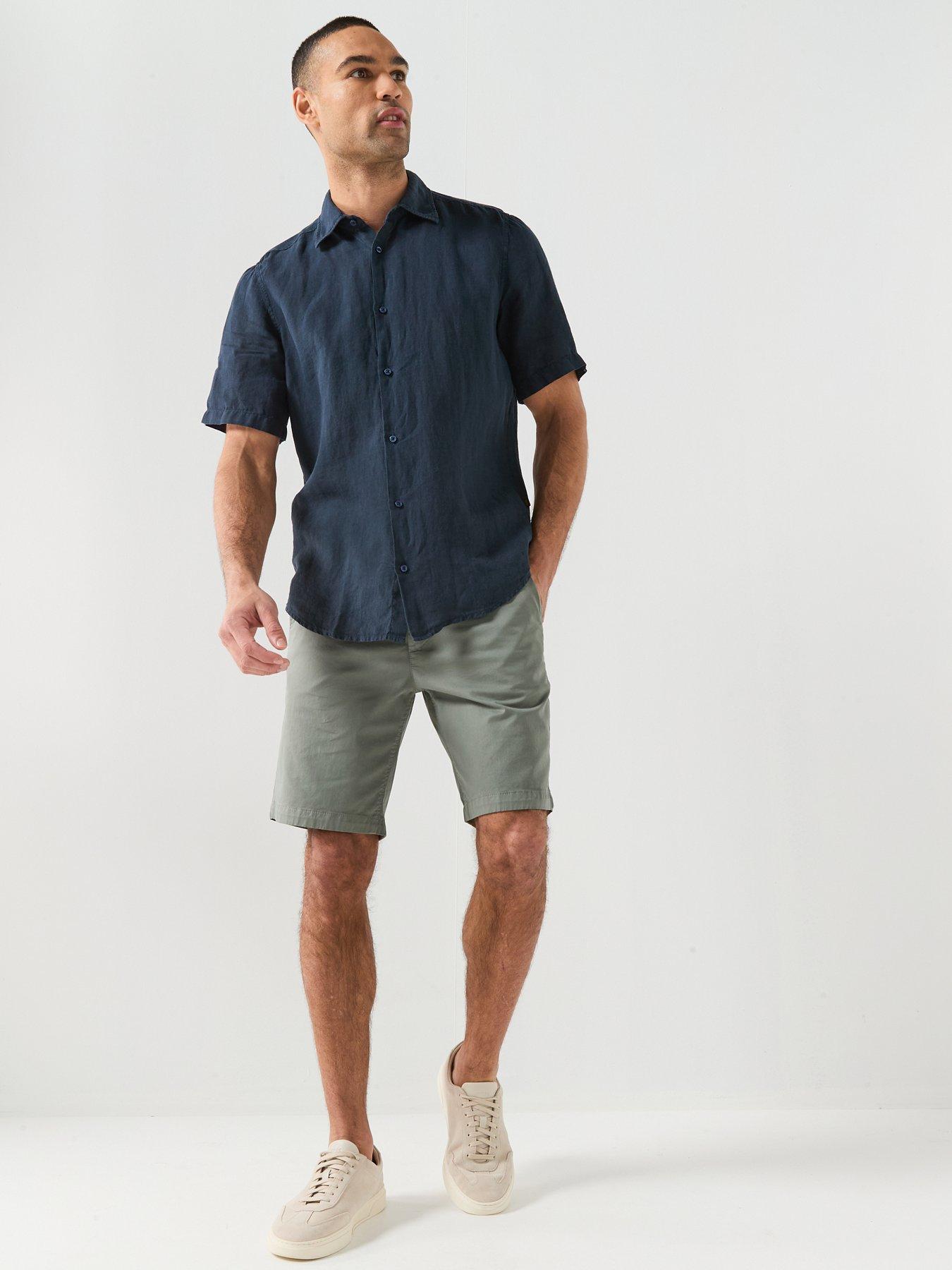 boss-short-sleeve-linen-shirt-dark-blueback