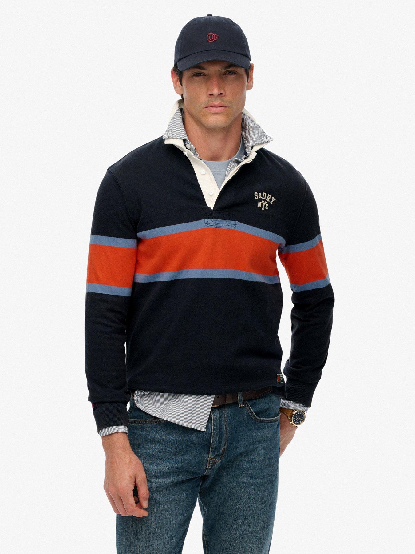 Superdry Vintage Athletic Rugby Long Sleeve T-shirt - Navy