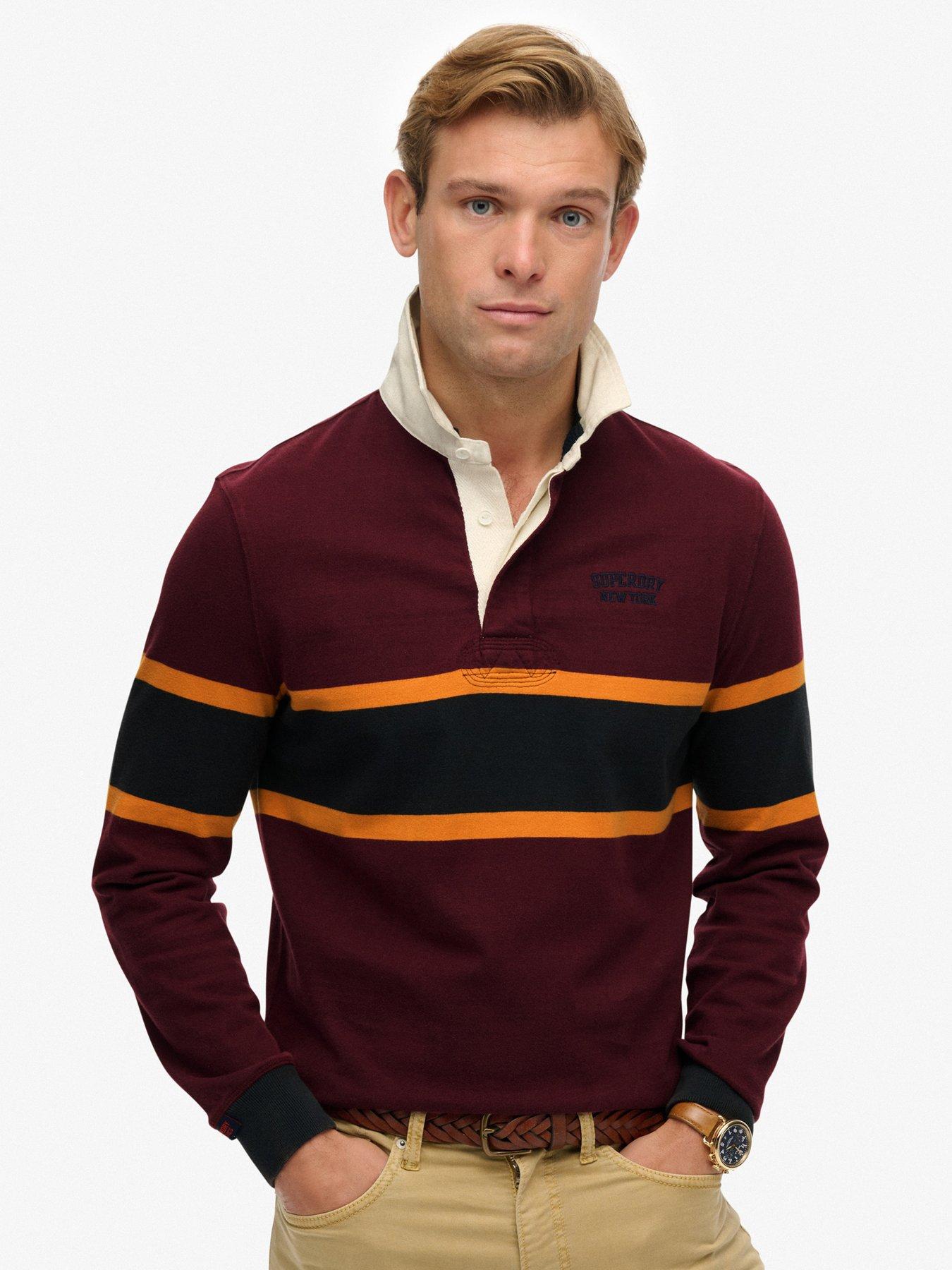 Superdry Superdry Vintage Athletic Rugby Long Sleeve T-shirt - Dark Red
