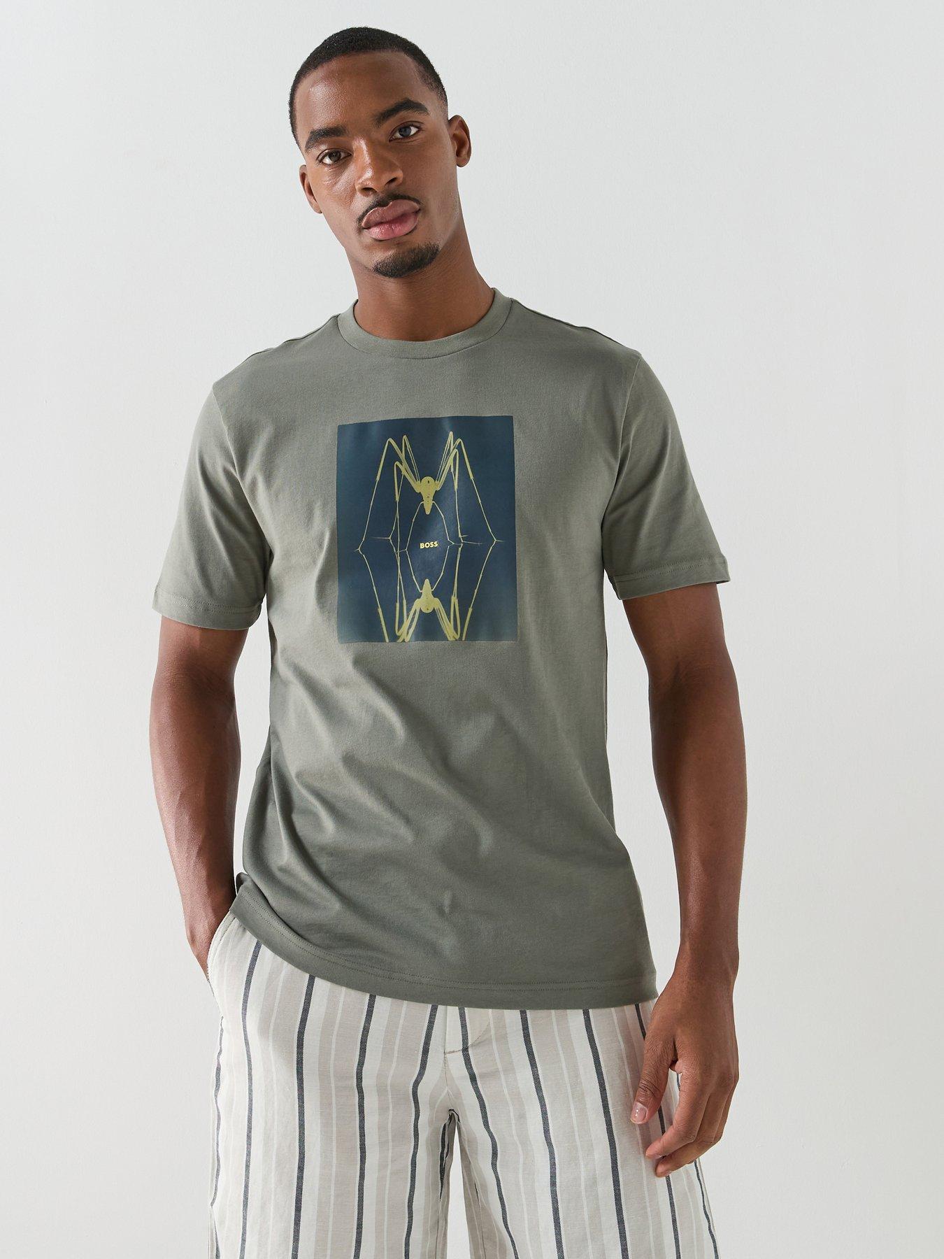BOSS Creature Graphic Relaxed Fit T-Shirt - Dark Khaki