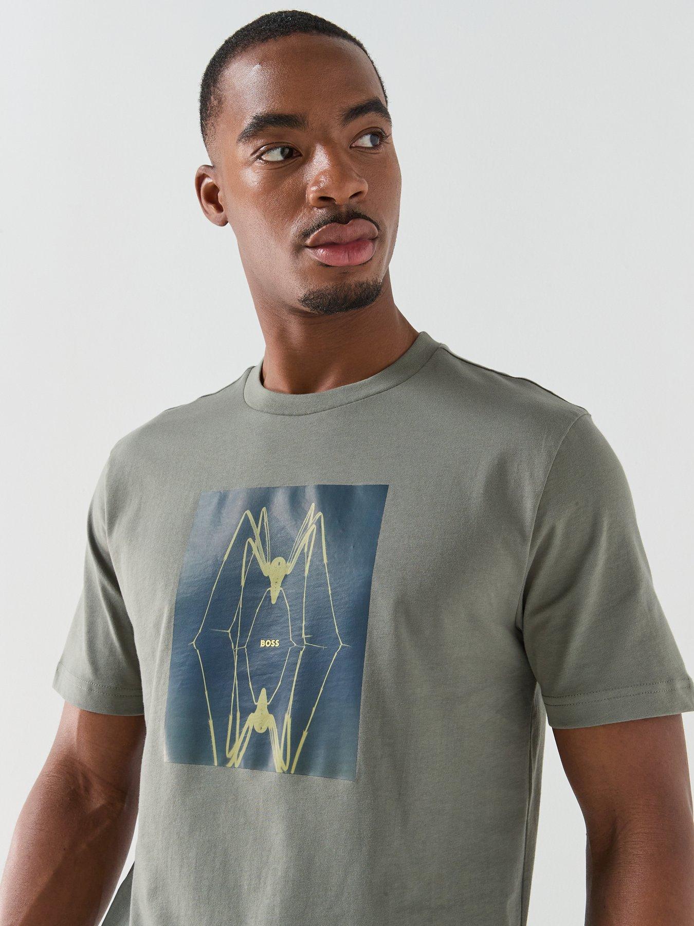 Image 4 of 5 of BOSS Creature Graphic Relaxed Fit T-Shirt - Dark Khaki