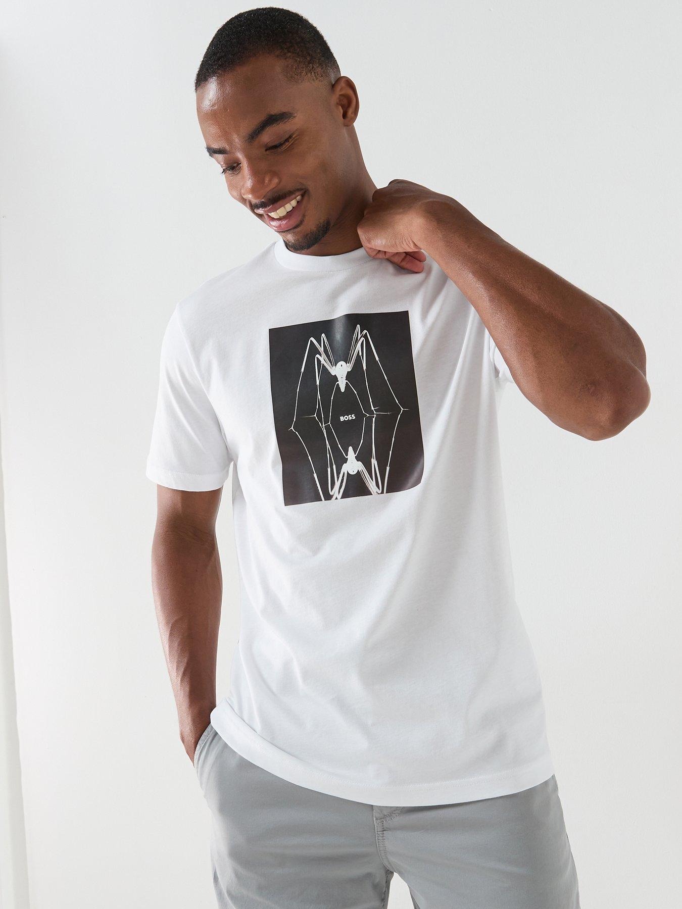 Image 1 of 4 of BOSS Creature Graphic Relaxed Fit T-Shirt - White