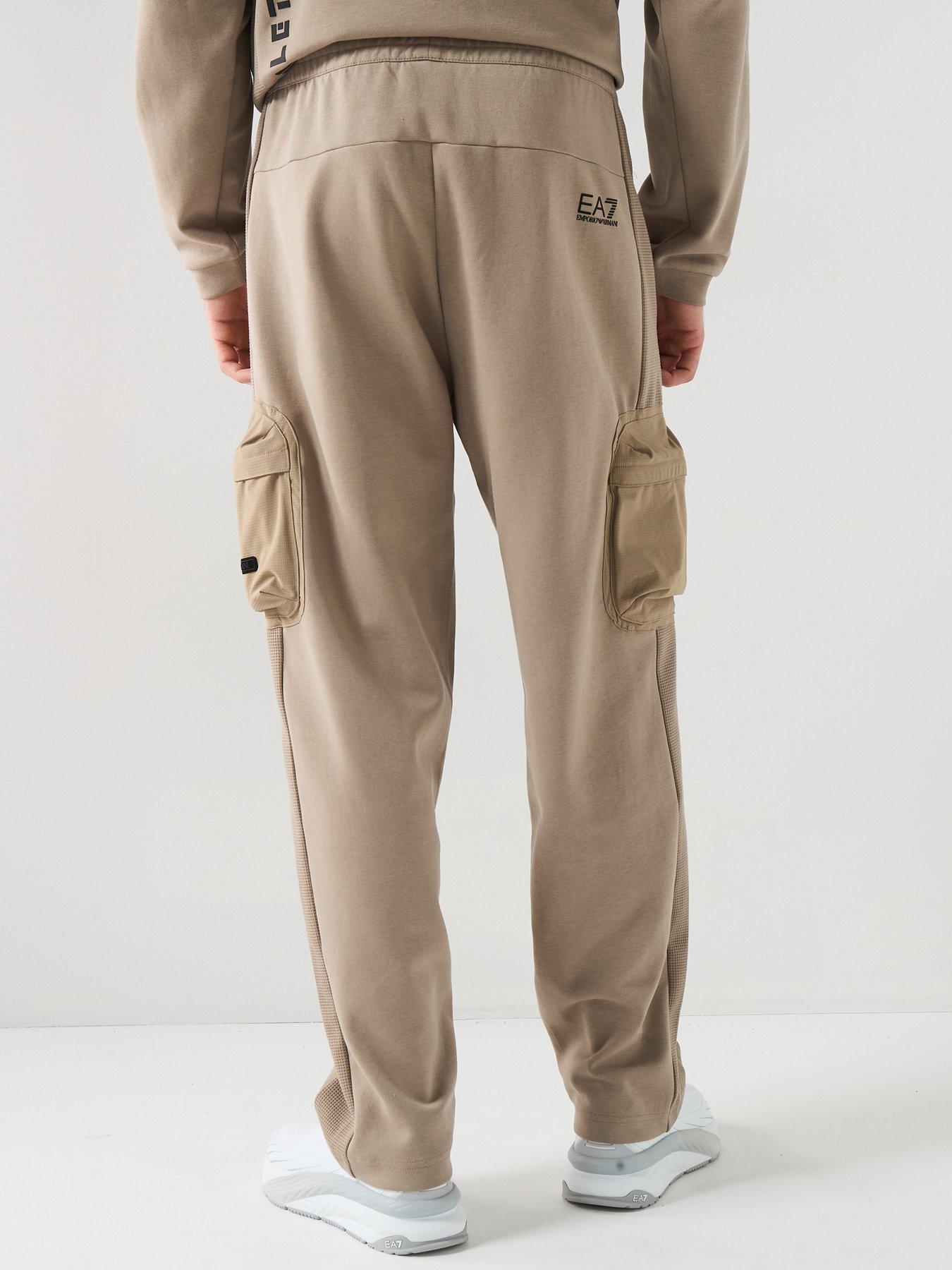 Image 2 of 6 of EA7 Emporio Armani Train Athletic Mix Cargo Joggers - Light Brown