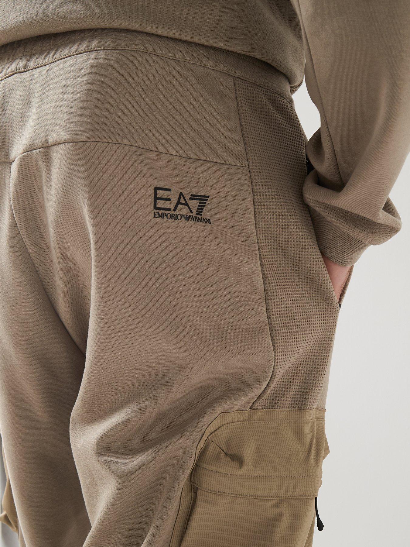 Image 6 of 6 of EA7 Emporio Armani Train Athletic Mix Cargo Joggers - Light Brown