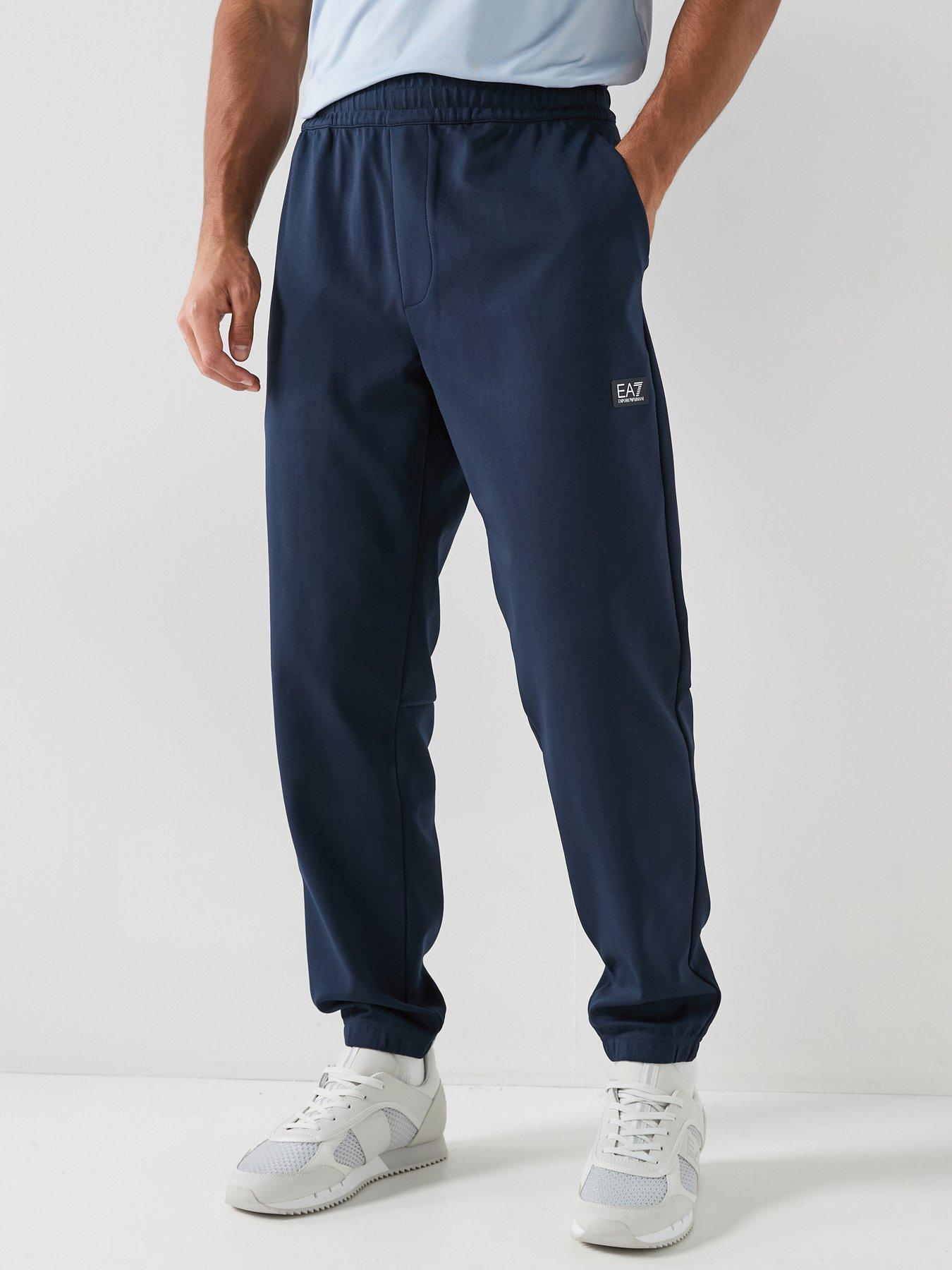 EA7 Emporio Armani Ea7 Emporio Armani Blue Sport Cuff Joggers - Dark Blue