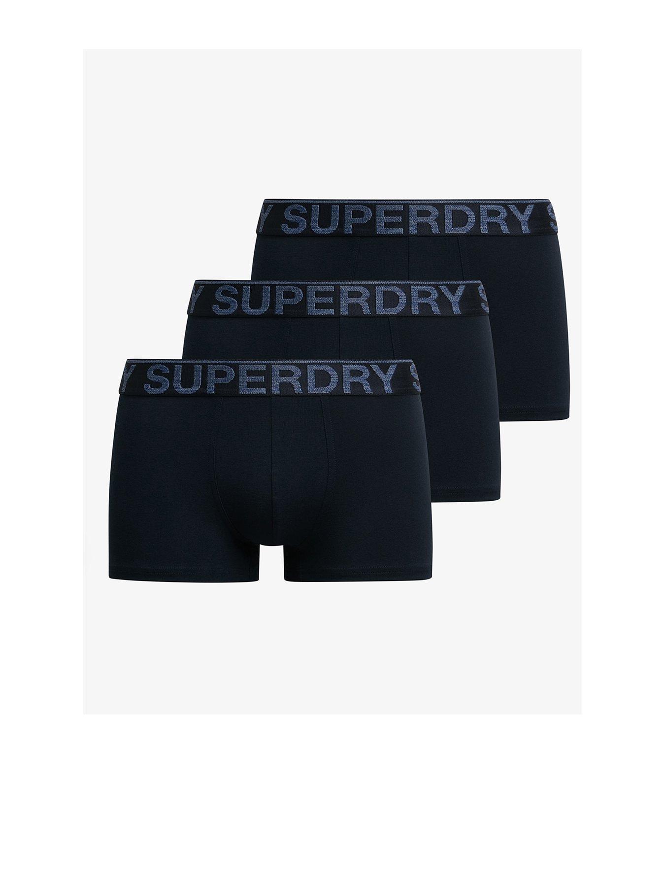 Superdry 3 Pack Trunks - Navy
