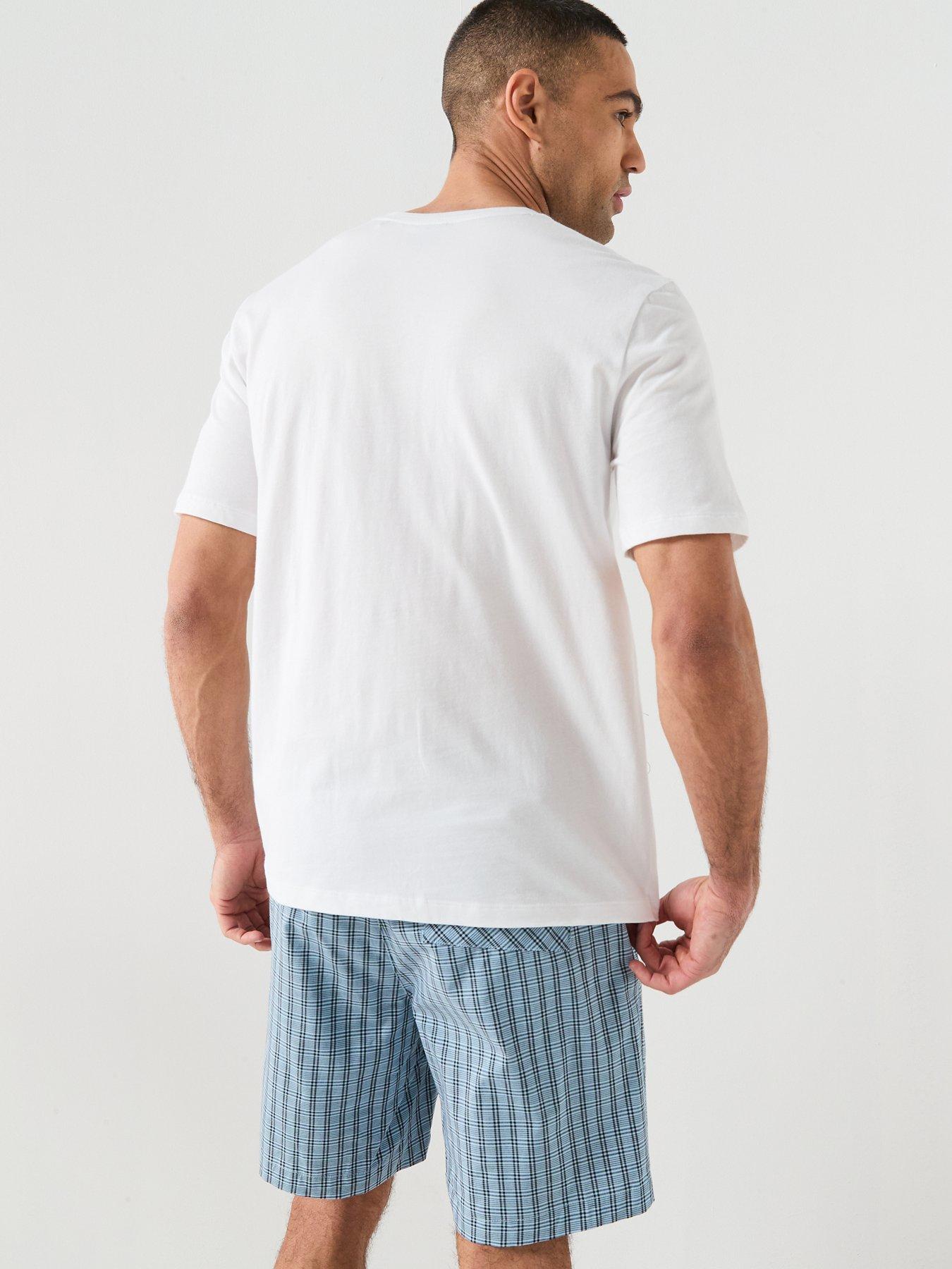 boss-chris-pattern-woven-short-pyjama-set-whitestillFront