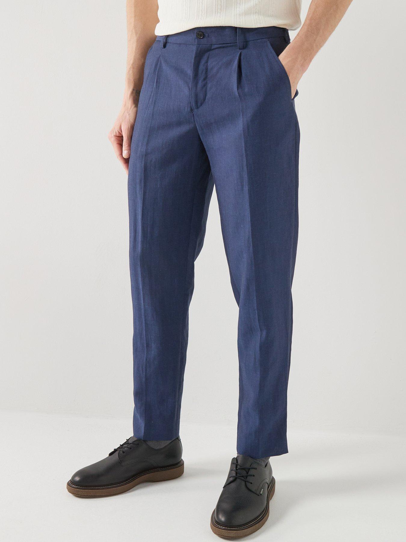 Image 1 of 6 of Barbour Barbour Willowtree Linen Blend Trousers - Navy