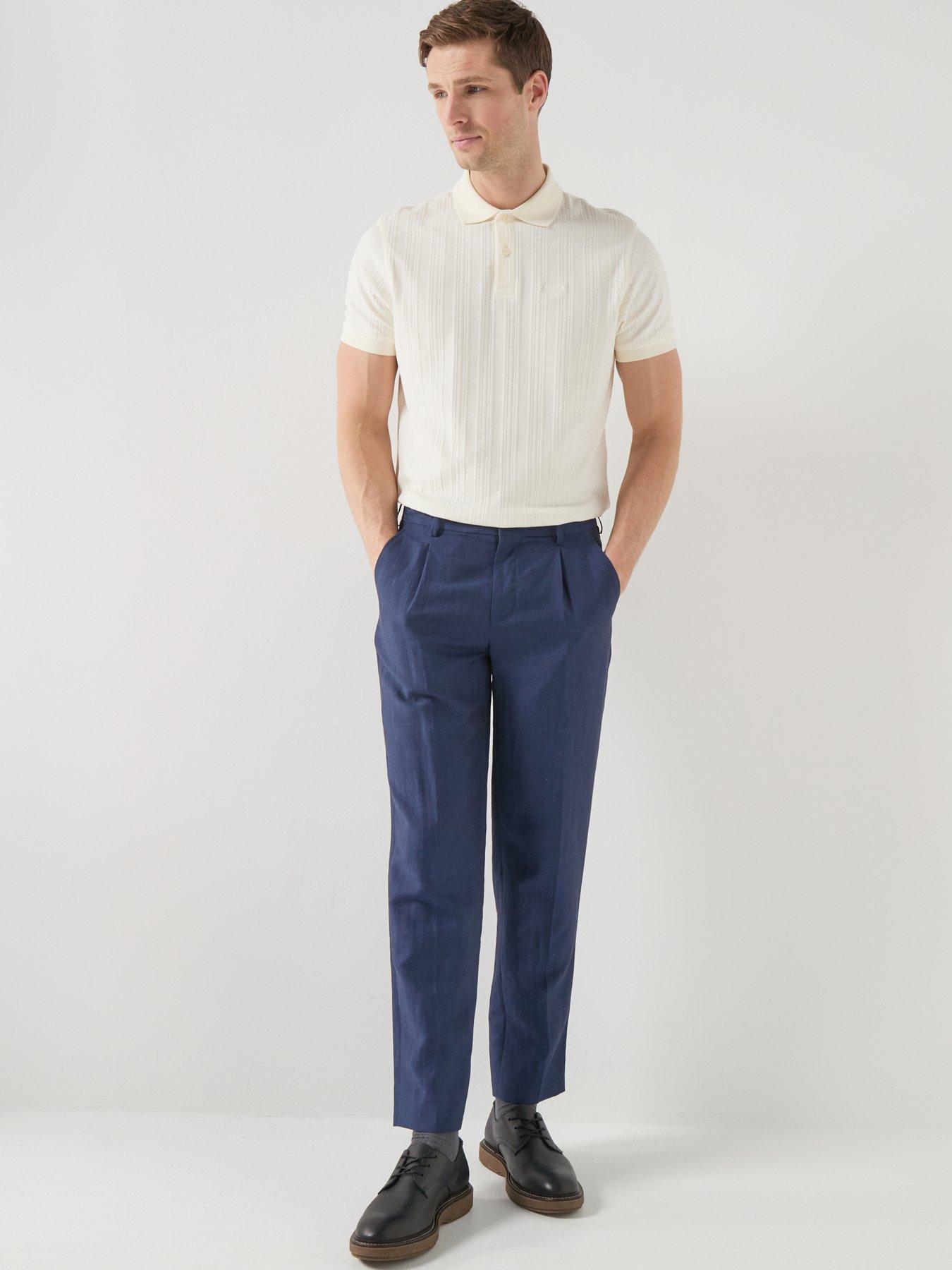 Image 4 of 6 of Barbour Barbour Willowtree Linen Blend Trousers - Navy