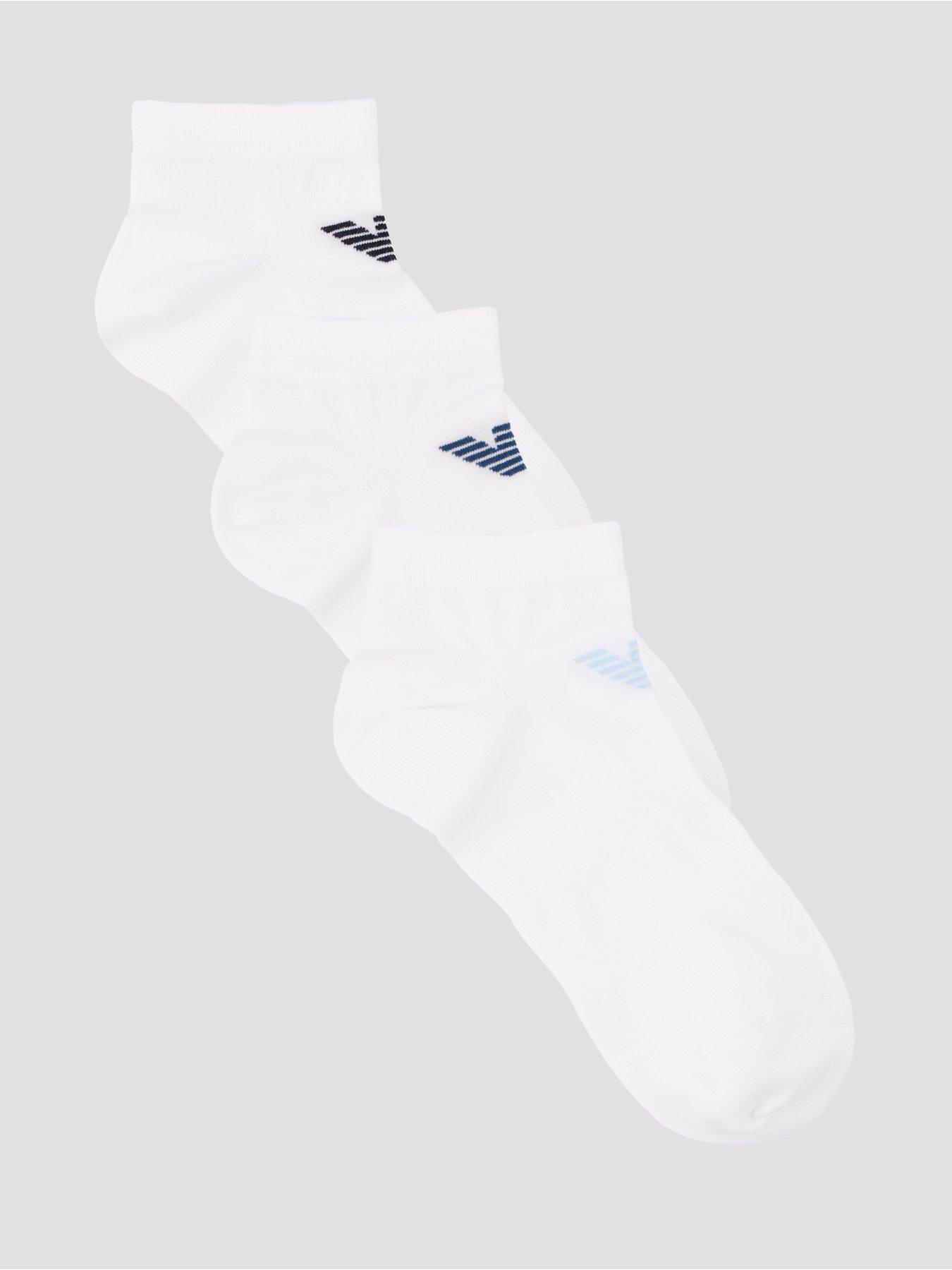 emporio-armani-bodywear-3-pack-eagle-trainer-liner-socks-whitefront