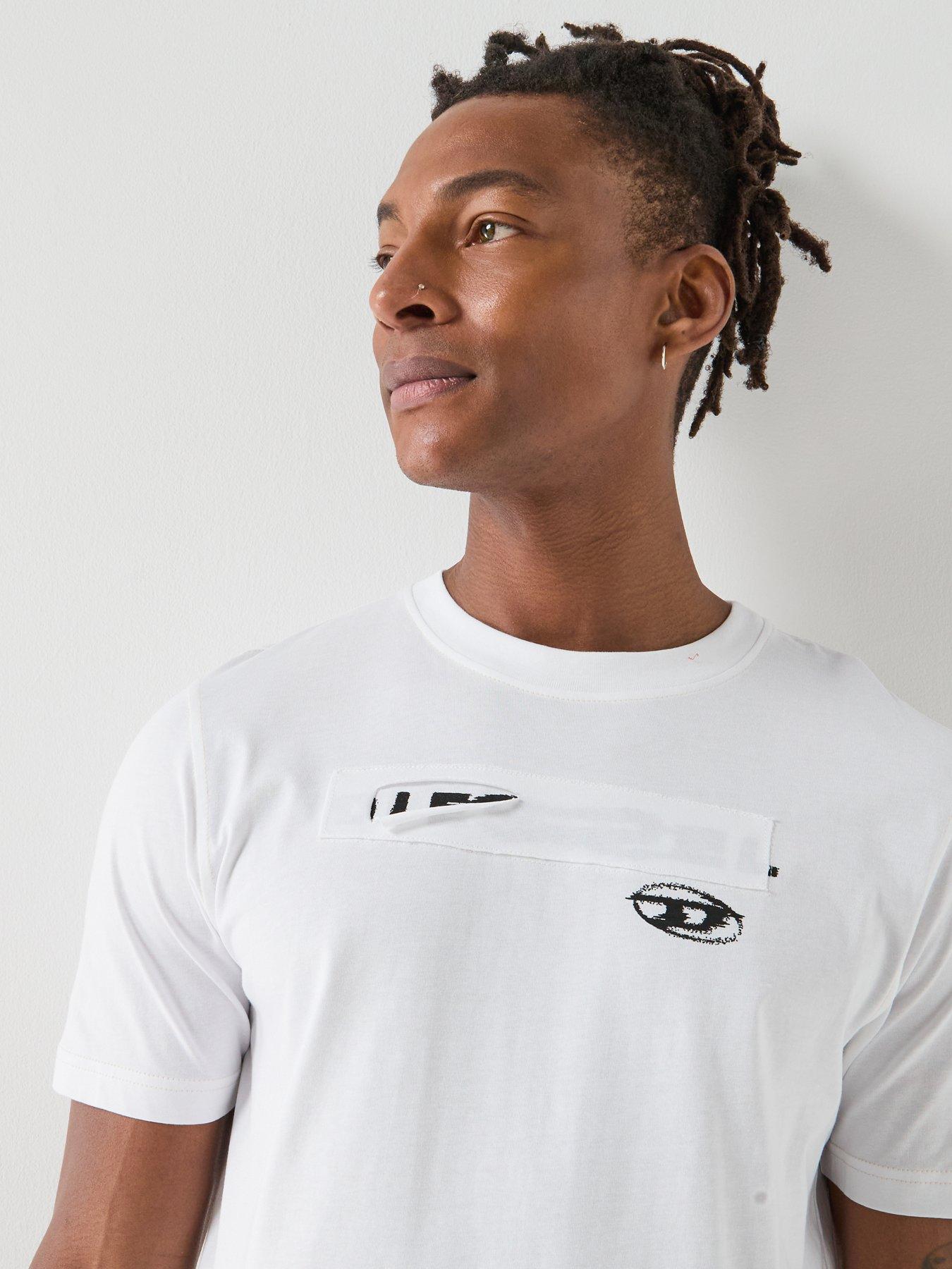Image 4 of 5 of Diesel D Oval Small Logo T-Shirt - White