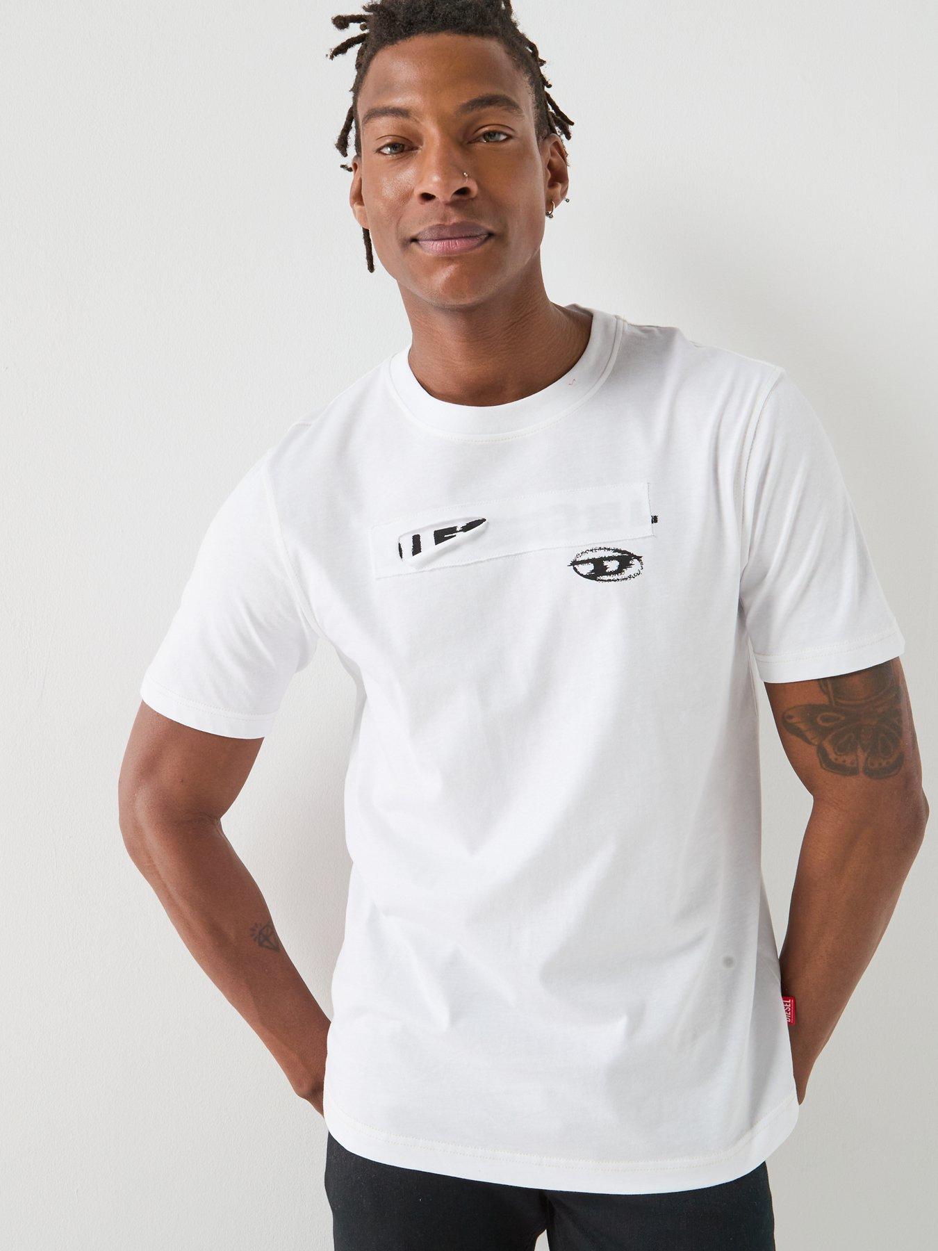 Image 5 of 5 of Diesel D Oval Small Logo T-Shirt - White