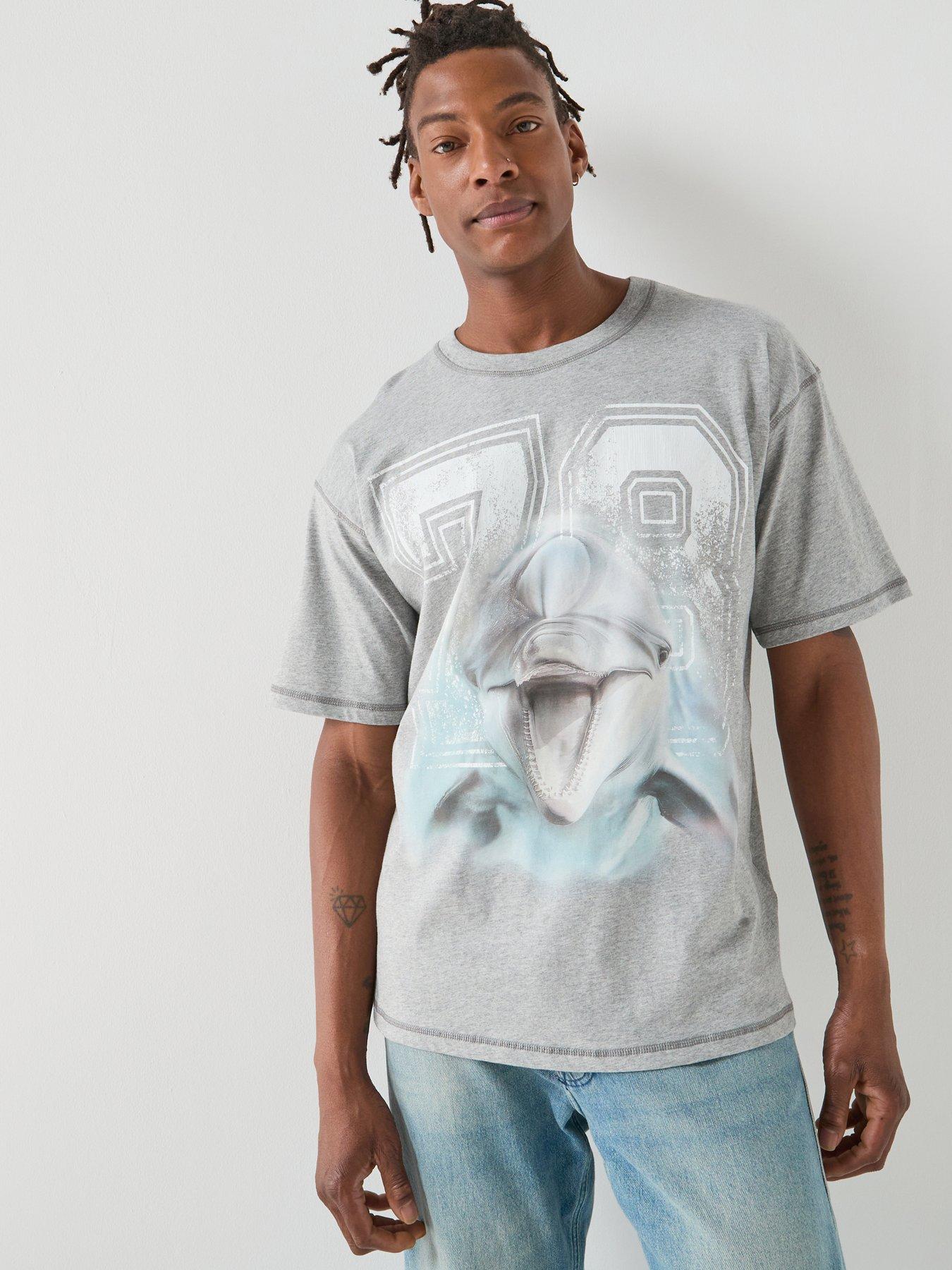 Image 1 of 5 of Diesel Crew Neck&nbsp;Graphic&nbsp;T-Shirt - Grey