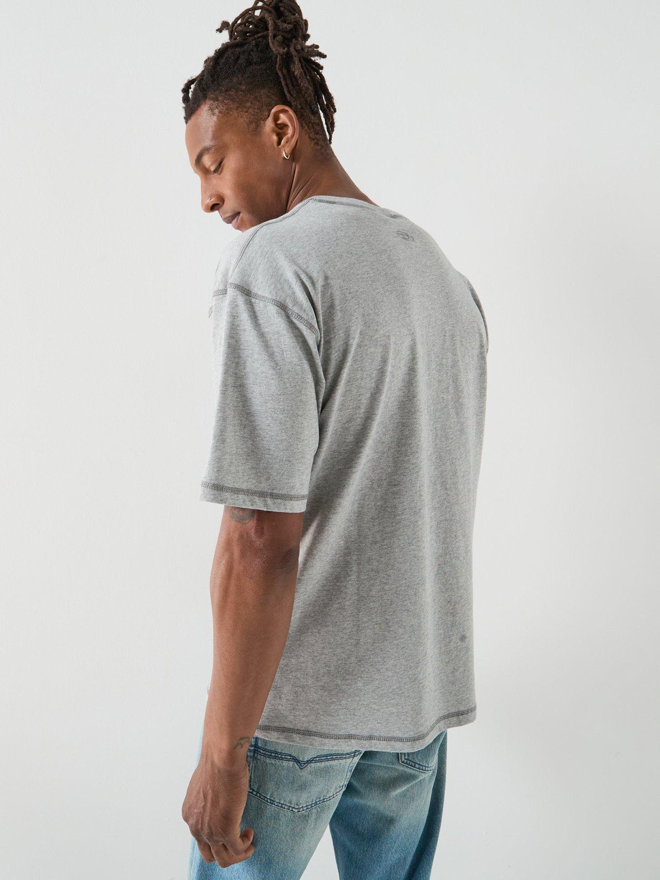 Image 2 of 5 of Diesel Crew Neck&nbsp;Graphic&nbsp;T-Shirt - Grey