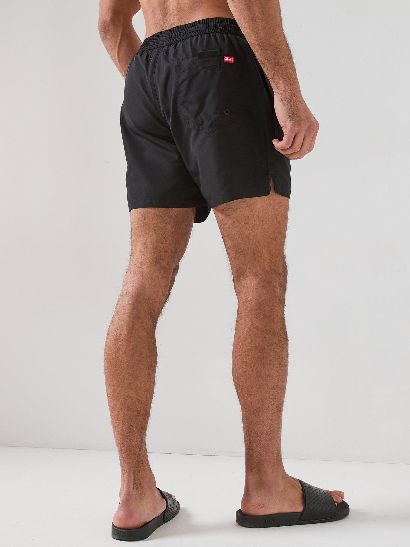 Image 2 of 6 of Diesel Classic Logo Swim Shorts - Black